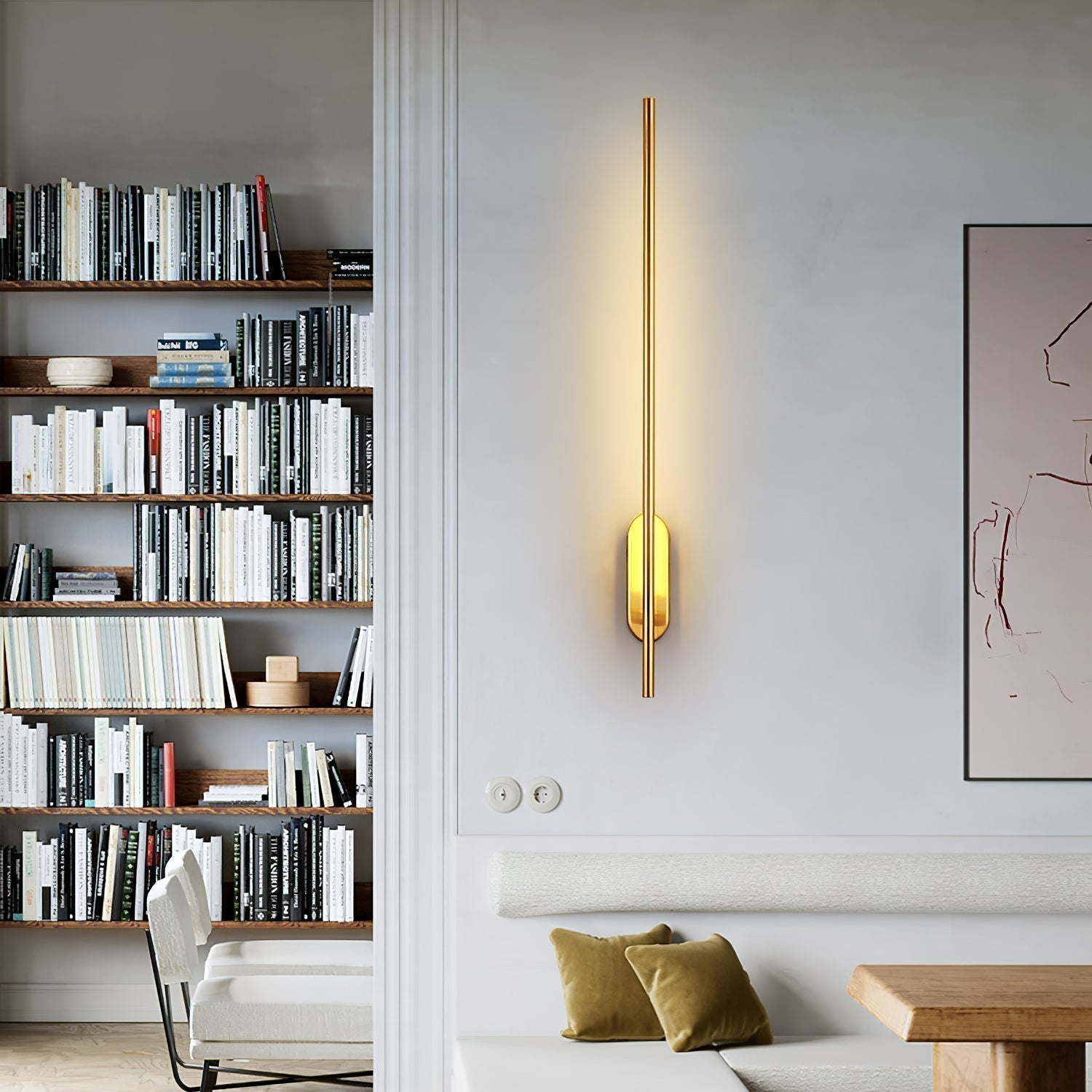 Marissa Applique Murale Bâton Laiton - Neutralighting