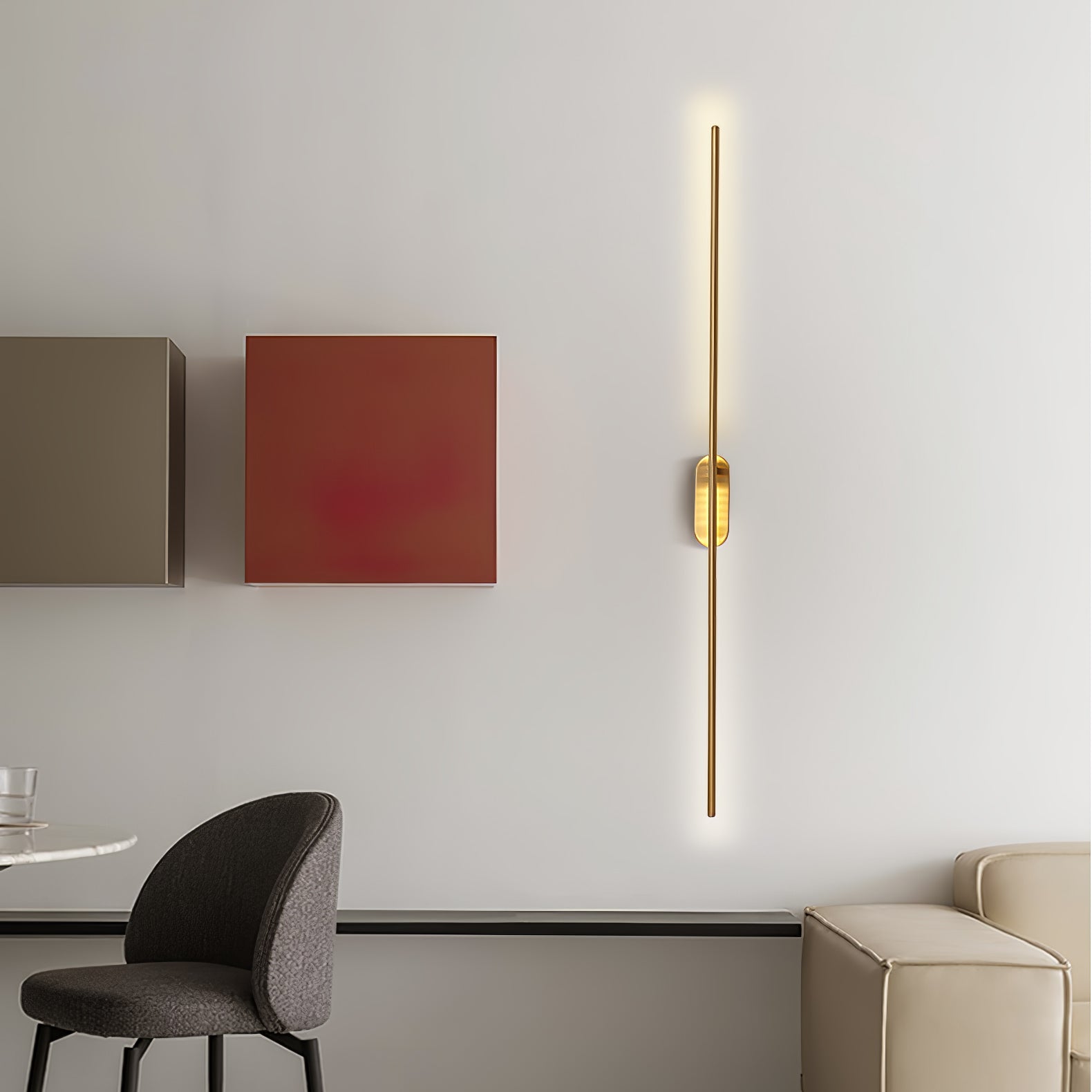 Marissa Applique Murale Bâton Laiton - Neutralighting