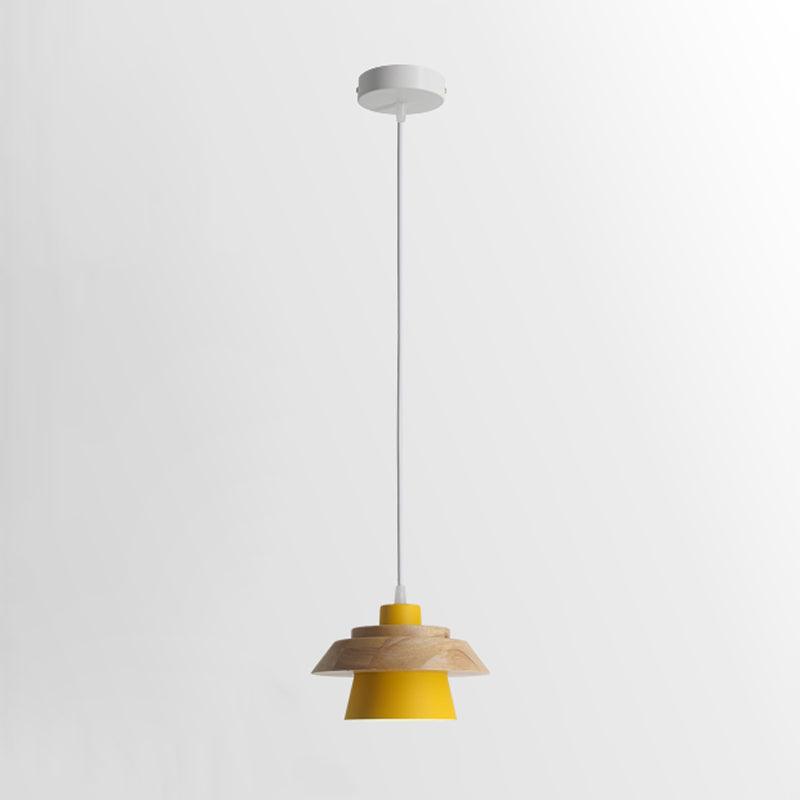 Arisha Dôme Moderne LED Suspension Métal Bois Noir Blanc Gris Salon Chambre à Coucher - Neutralighting