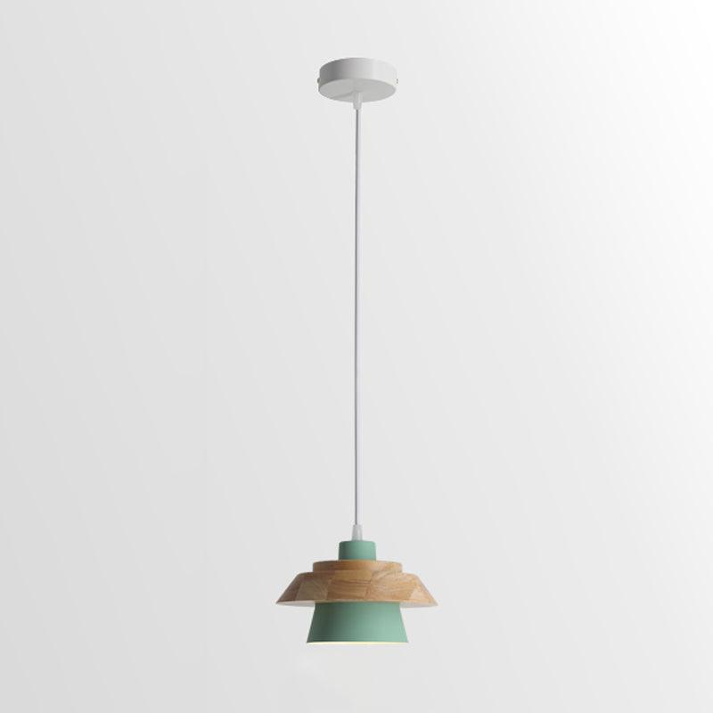 Arisha Dôme Moderne LED Suspension Métal Bois Noir Blanc Gris Salon Chambre à Coucher - Neutralighting