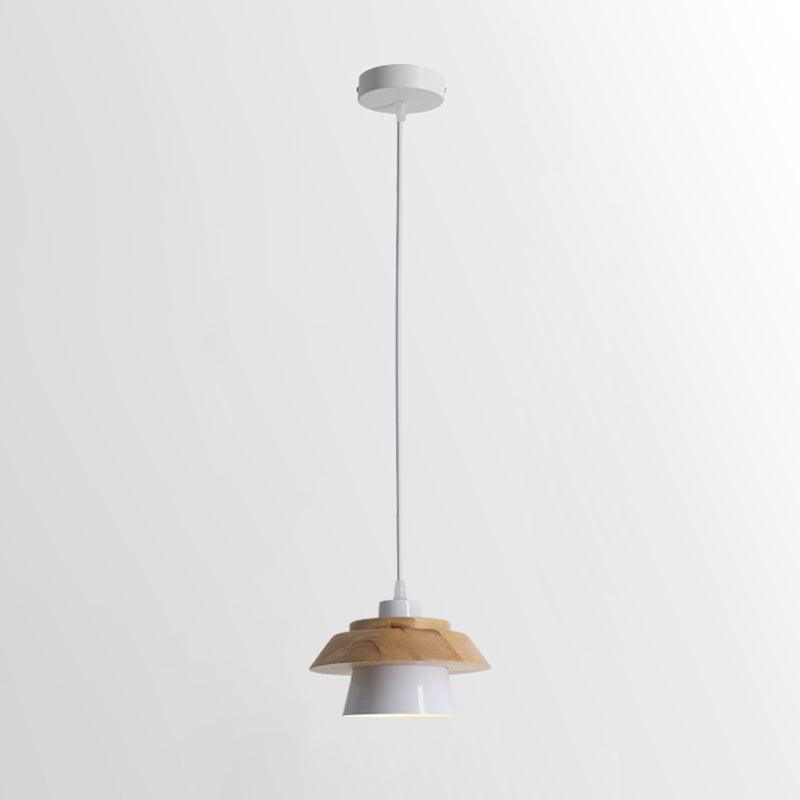 Arisha Dôme Moderne LED Suspension Métal Bois Noir Blanc Gris Salon Chambre à Coucher - Neutralighting