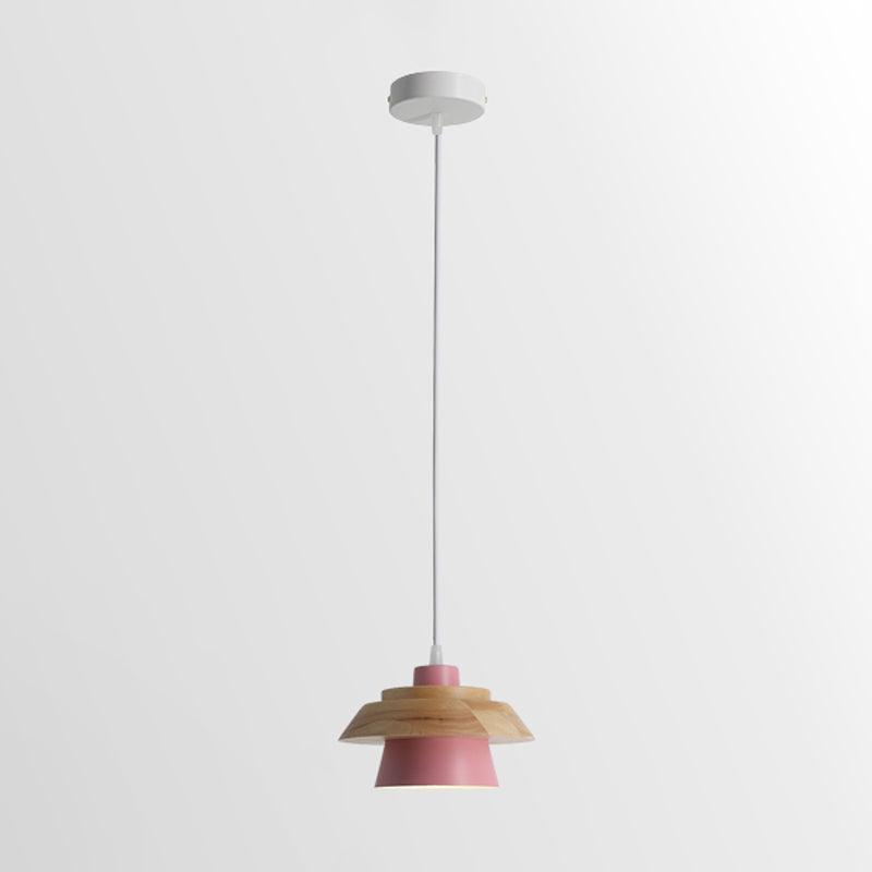 Arisha Dôme Moderne LED Suspension Métal Bois Noir Blanc Gris Salon Chambre à Coucher - Neutralighting