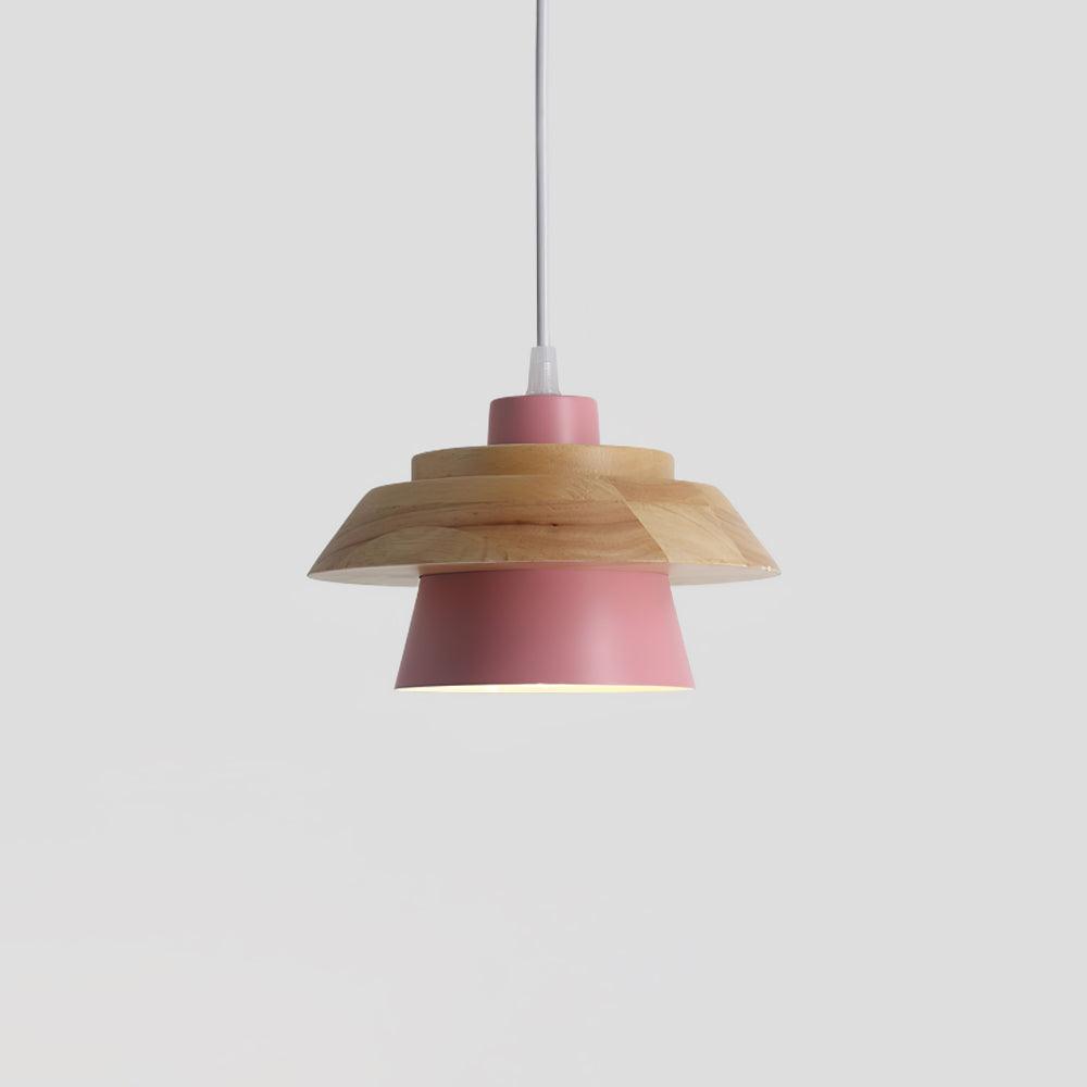 Arisha Dôme Moderne LED Suspension Métal Bois Noir Blanc Gris Salon Chambre à Coucher - Neutralighting