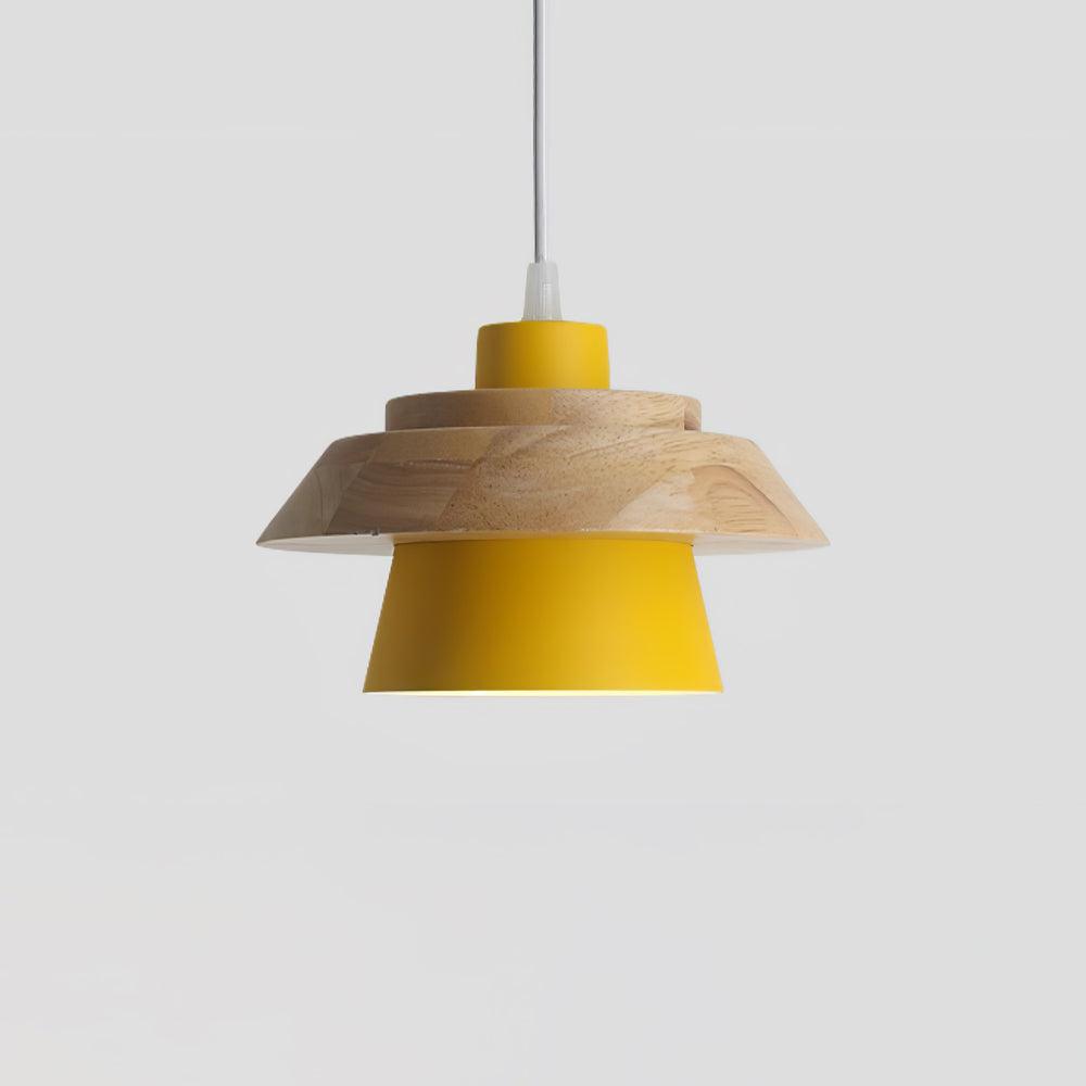 Arisha Dôme Moderne LED Suspension Métal Bois Noir Blanc Gris Salon Chambre à Coucher - Neutralighting