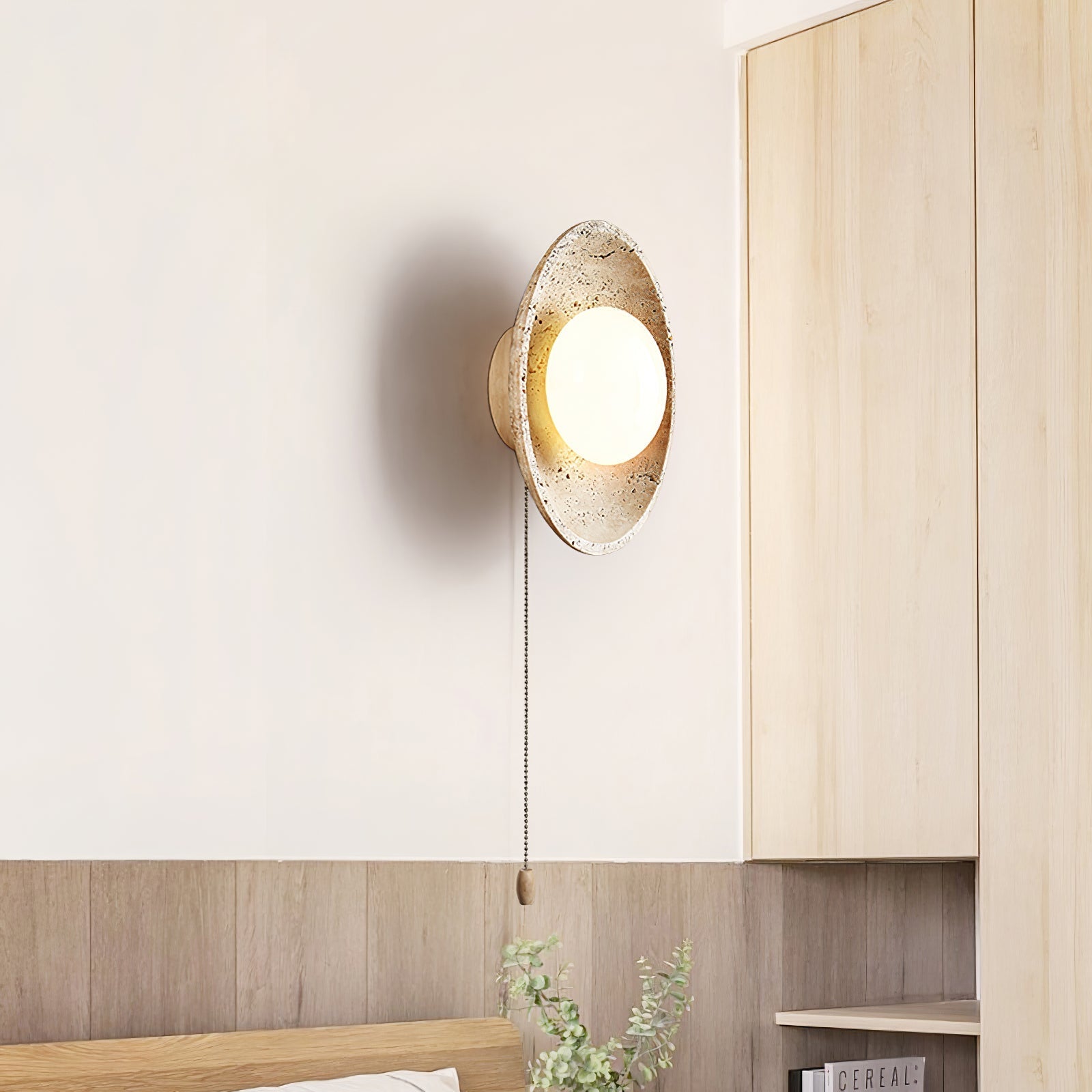 Vephair Bol-Cadre Travertin Luminaire Mural - Neutralighting