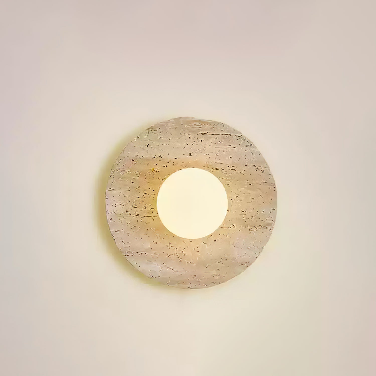 Cocarila Ring Shade Travertine Wall Light - Neutralighting
