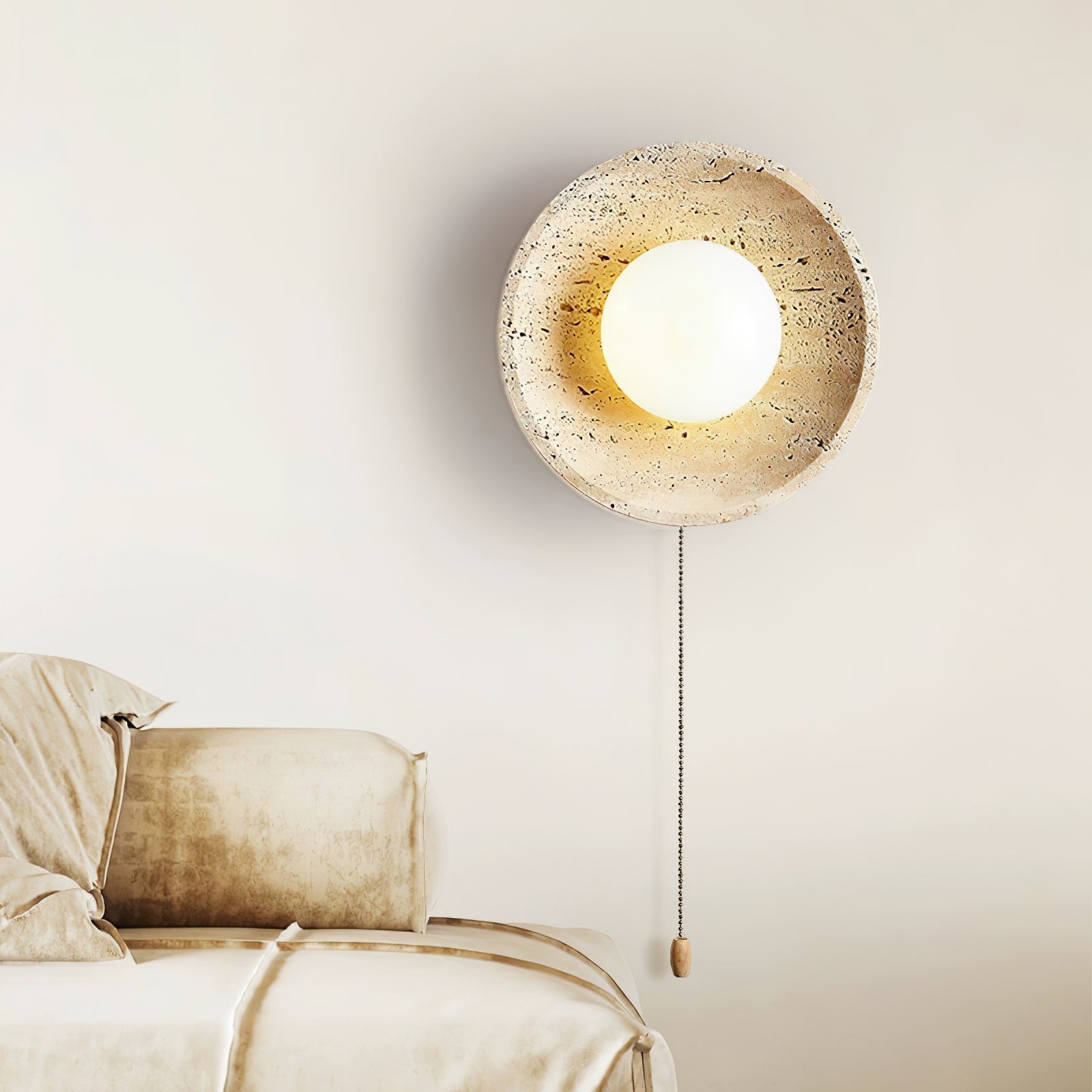 Vephair Bol-Cadre Travertin Luminaire Mural - Neutralighting