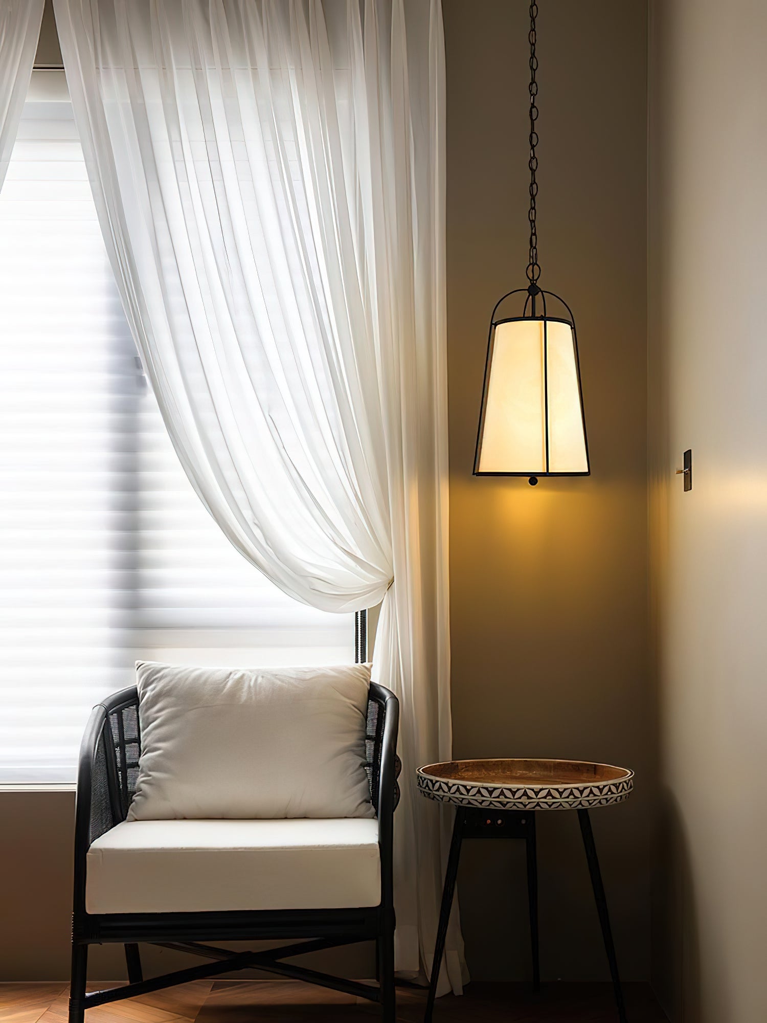 Flare Lampe Suspendue en Métal et Tissu Style Industriel Vintage - Neutralighting