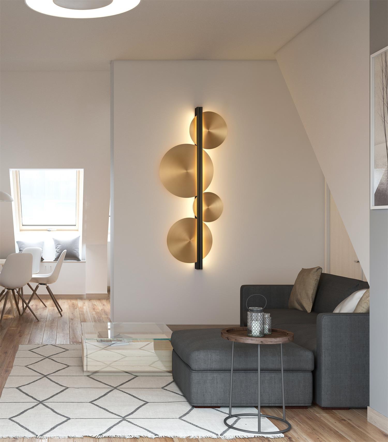 Lustra Applique Murale Dorée Circulaire Sculpturale - Neutralighting