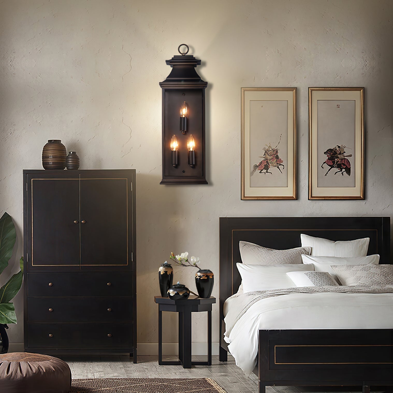 Esolarae Vintage Industrial Metal Glass Wall Lamp - Lamp Copper
