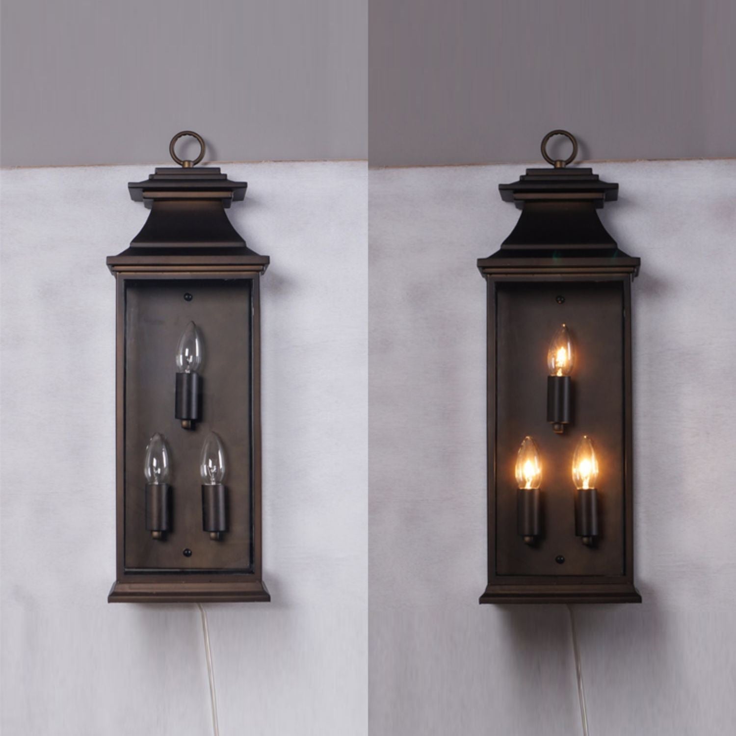 Esolarae Vintage Industrial Metal Glass Wall Lamp - Lamp Copper