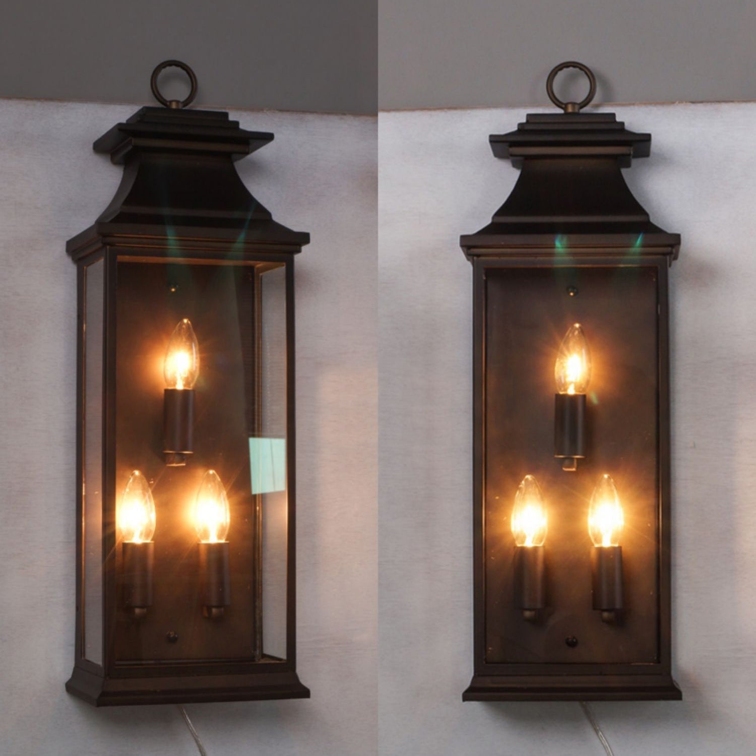 Esolarae Vintage Industrial Metal Glass Wall Lamp - Lamp Copper