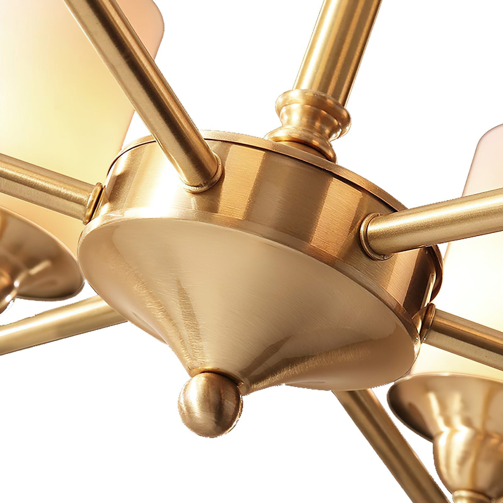 Idorara Postmodern Luxury Brass Glass Chandelier - Lamp Copper