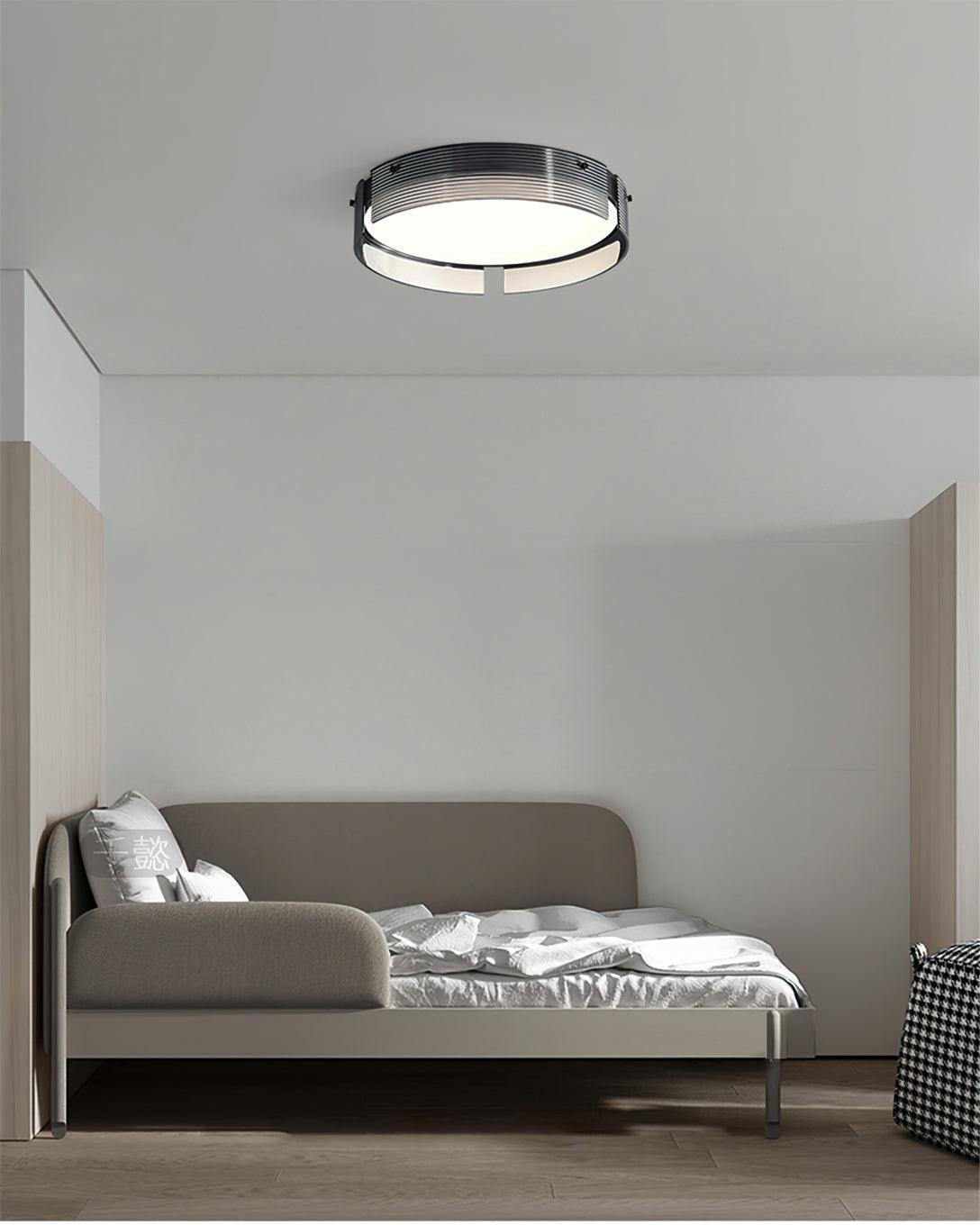 Stripe Laiton Plafonnier Cadre Circulaire Moderne Chambre - Neutralighting