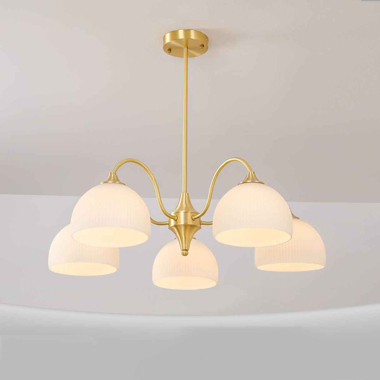 Lustra Chandelier Striped Glass Bowl - Neutralighting