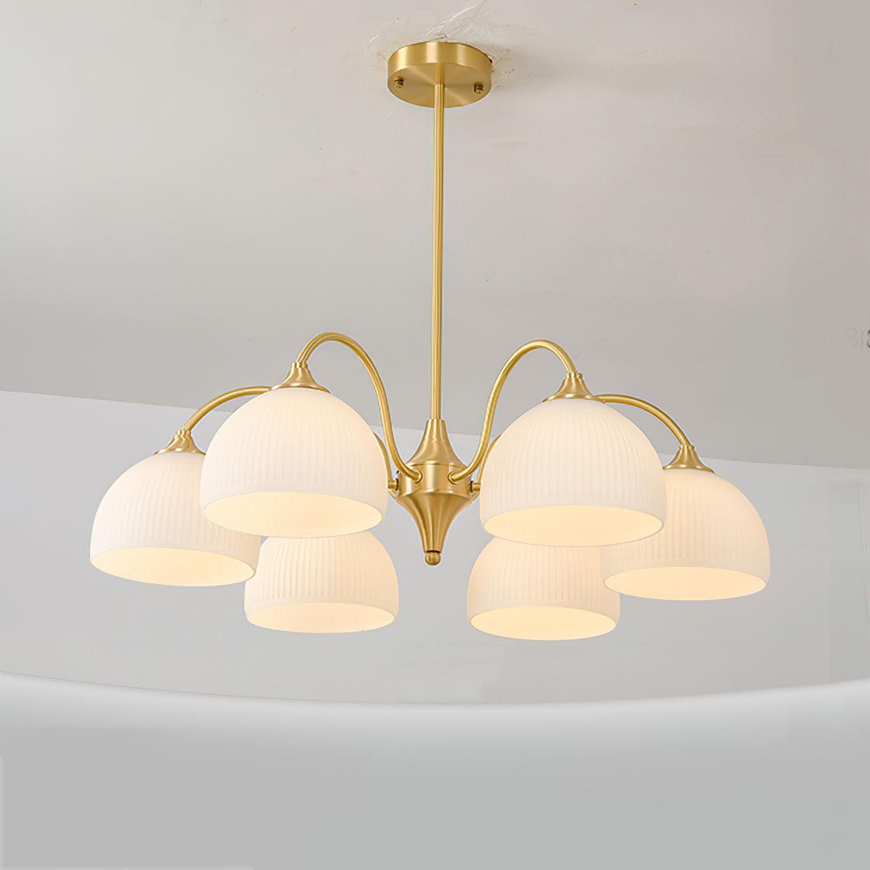 Lustra Chandelier Striped Glass Bowl - Neutralighting