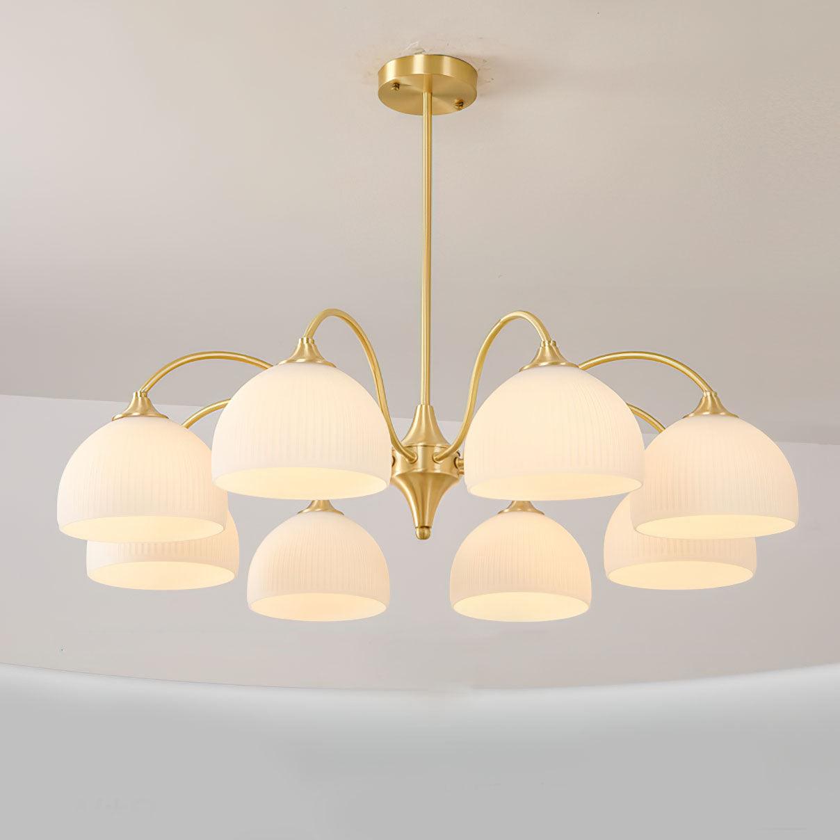 Lustra Chandelier Striped Glass Bowl - Neutralighting