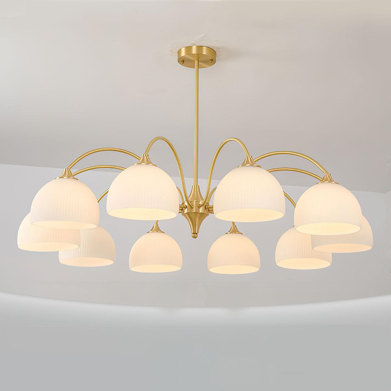Lustra Chandelier Striped Glass Bowl - Neutralighting