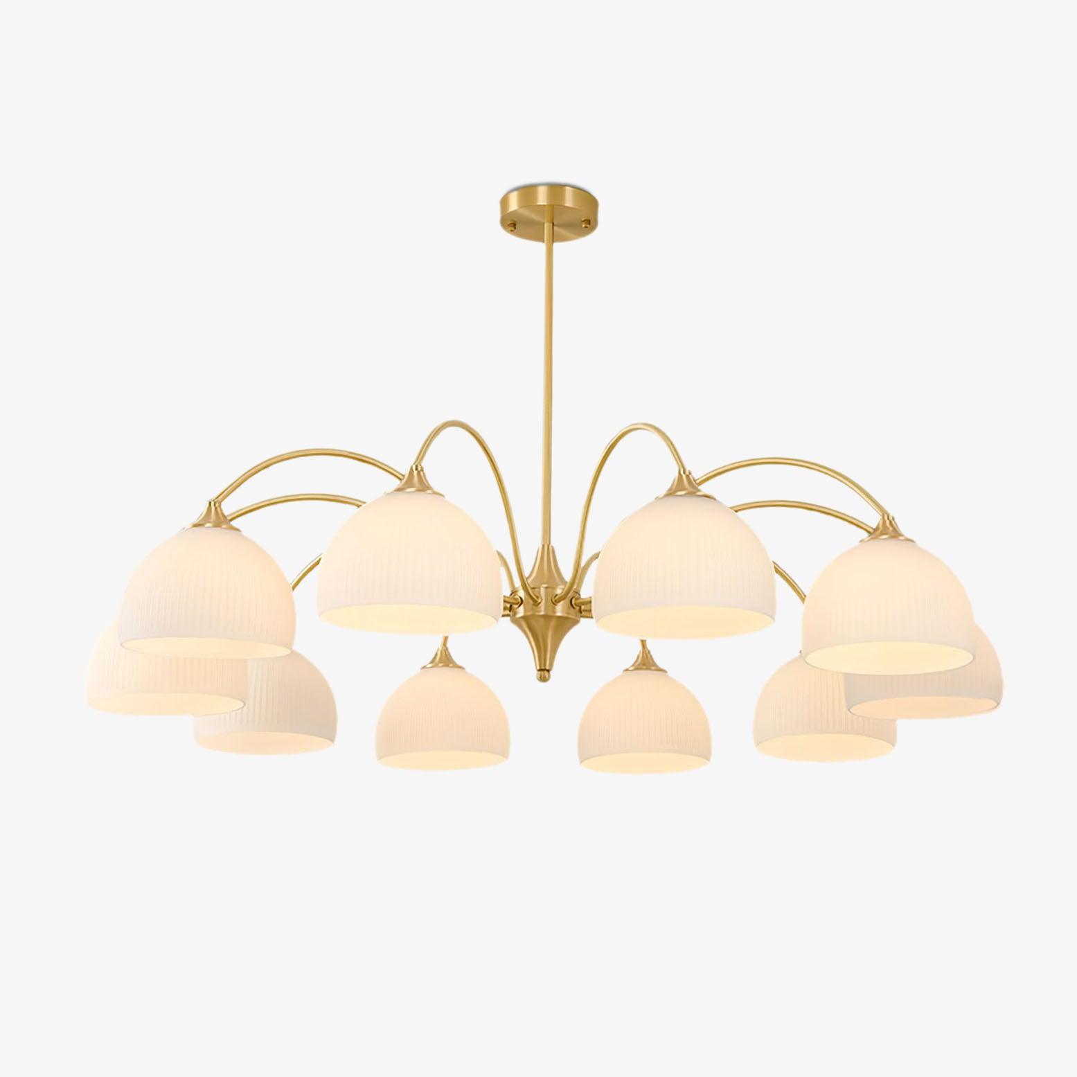 Lustra Chandelier Striped Glass Bowl - Neutralighting
