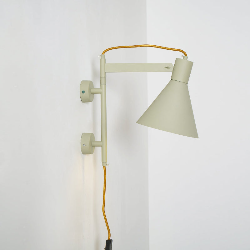 Ivela Modern Minimalist Plug-In Metal Wall Lamp - Lamp Copper
