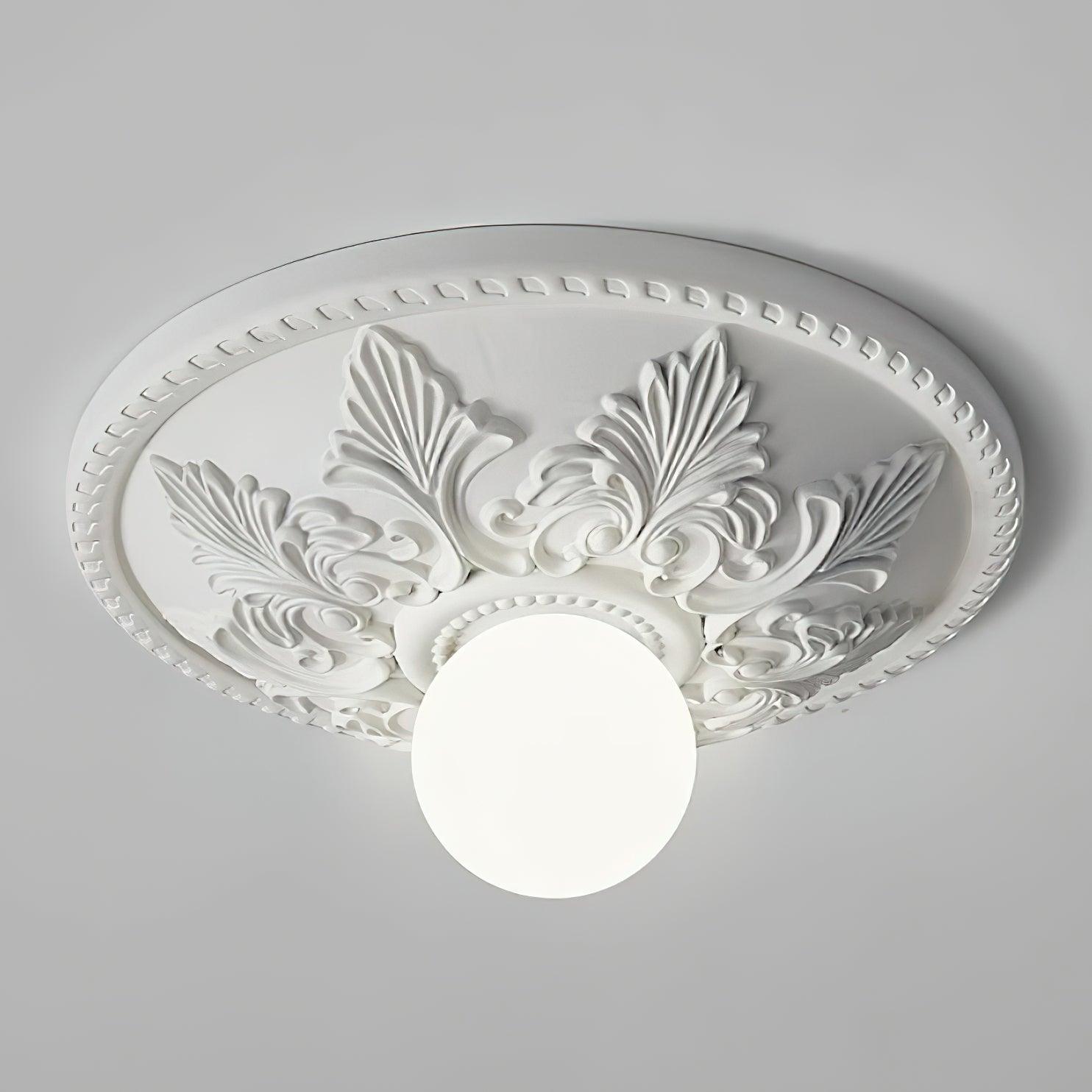 Aero Plafonnier Classique Globe en Résine et Verre - Neutralighting