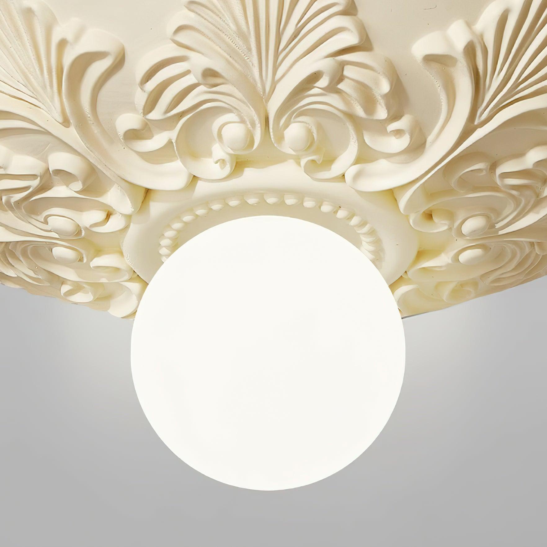 Aero Plafonnier Classique Globe en Résine et Verre - Neutralighting