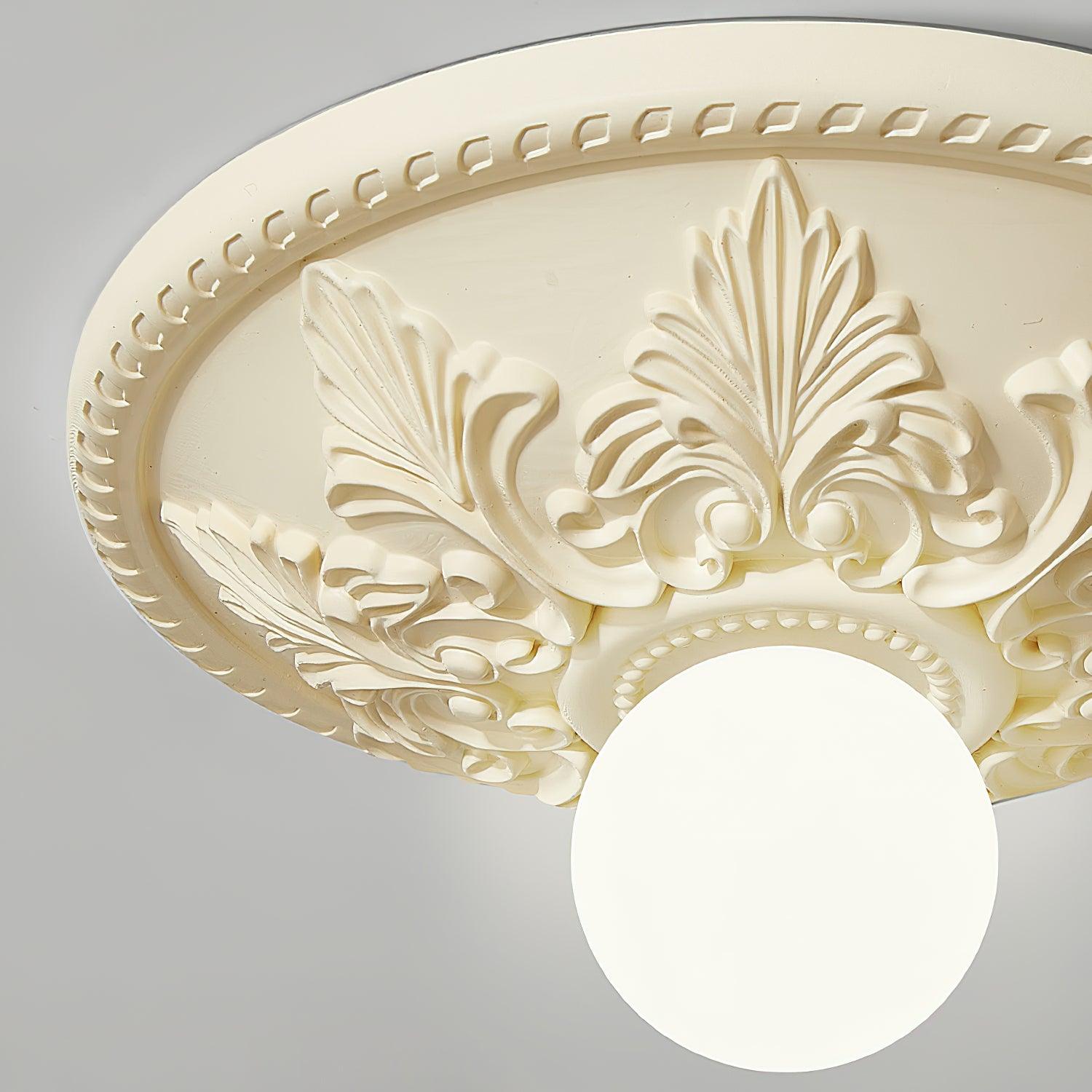 Aero Plafonnier Classique Globe en Résine et Verre - Neutralighting