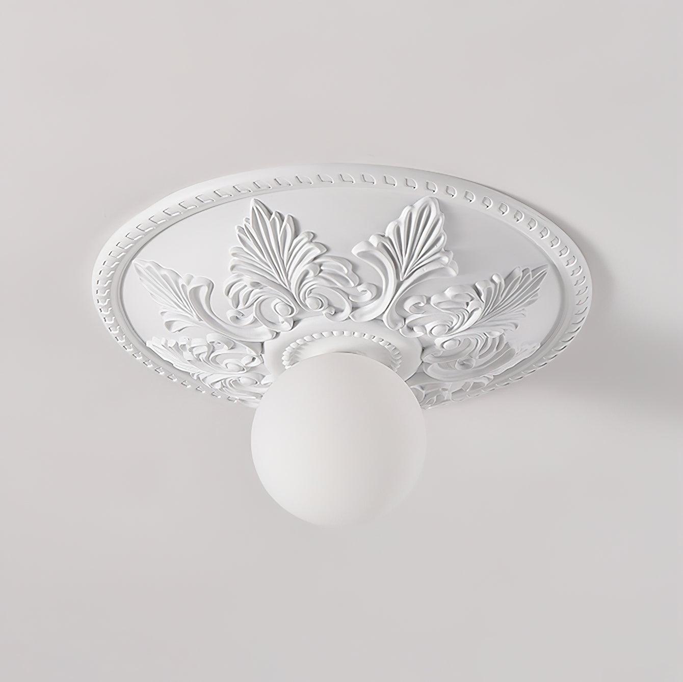 Aero Plafonnier Classique Globe en Résine et Verre - Neutralighting