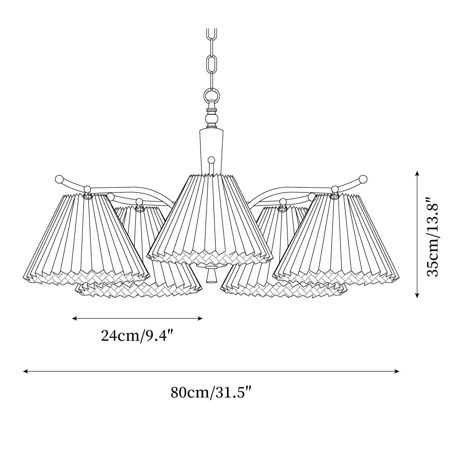 Nexus Lustre à Abat-Jours en Tissu Plissé - Neutralighting