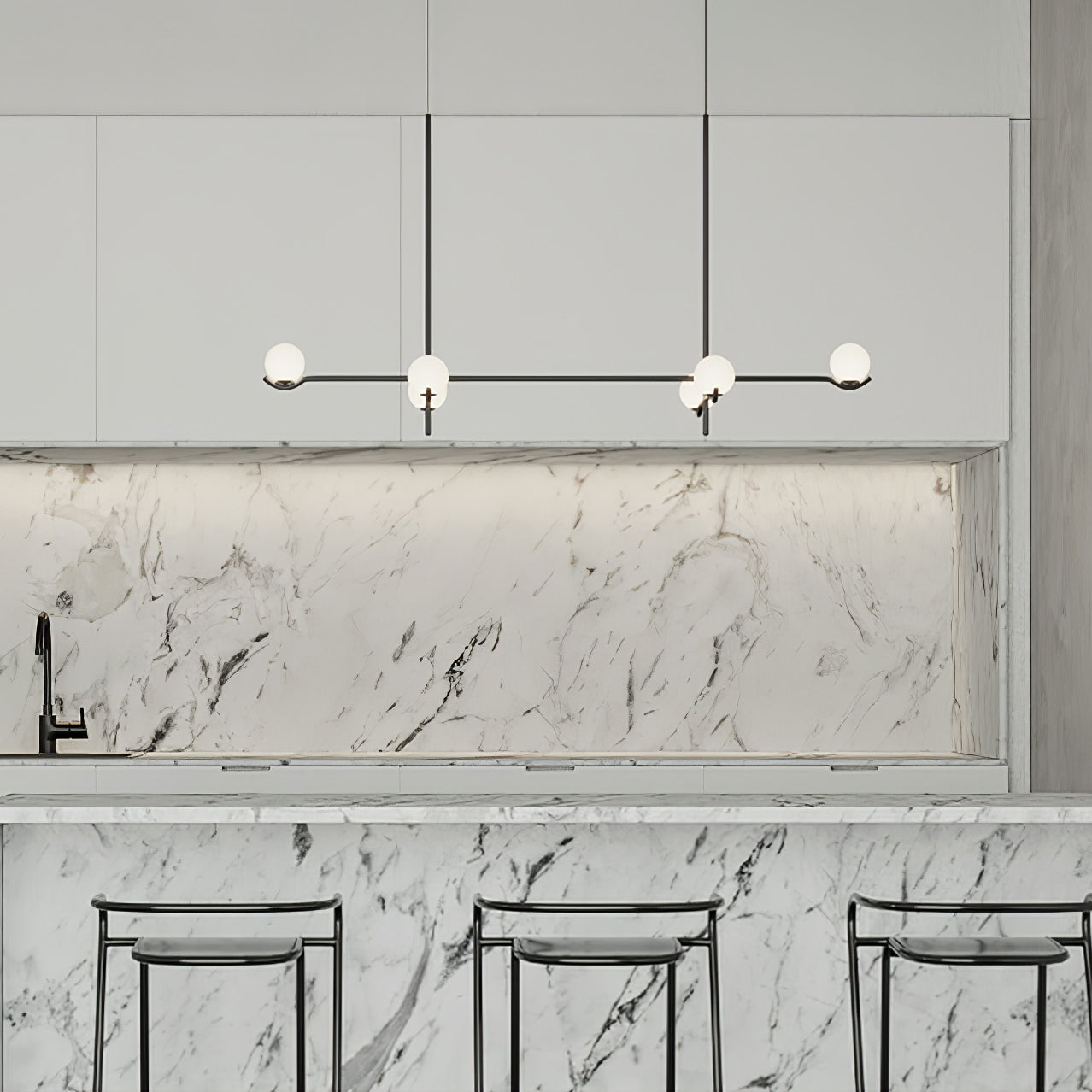 Fayno Lustre Globe Blanc - Neutralighting