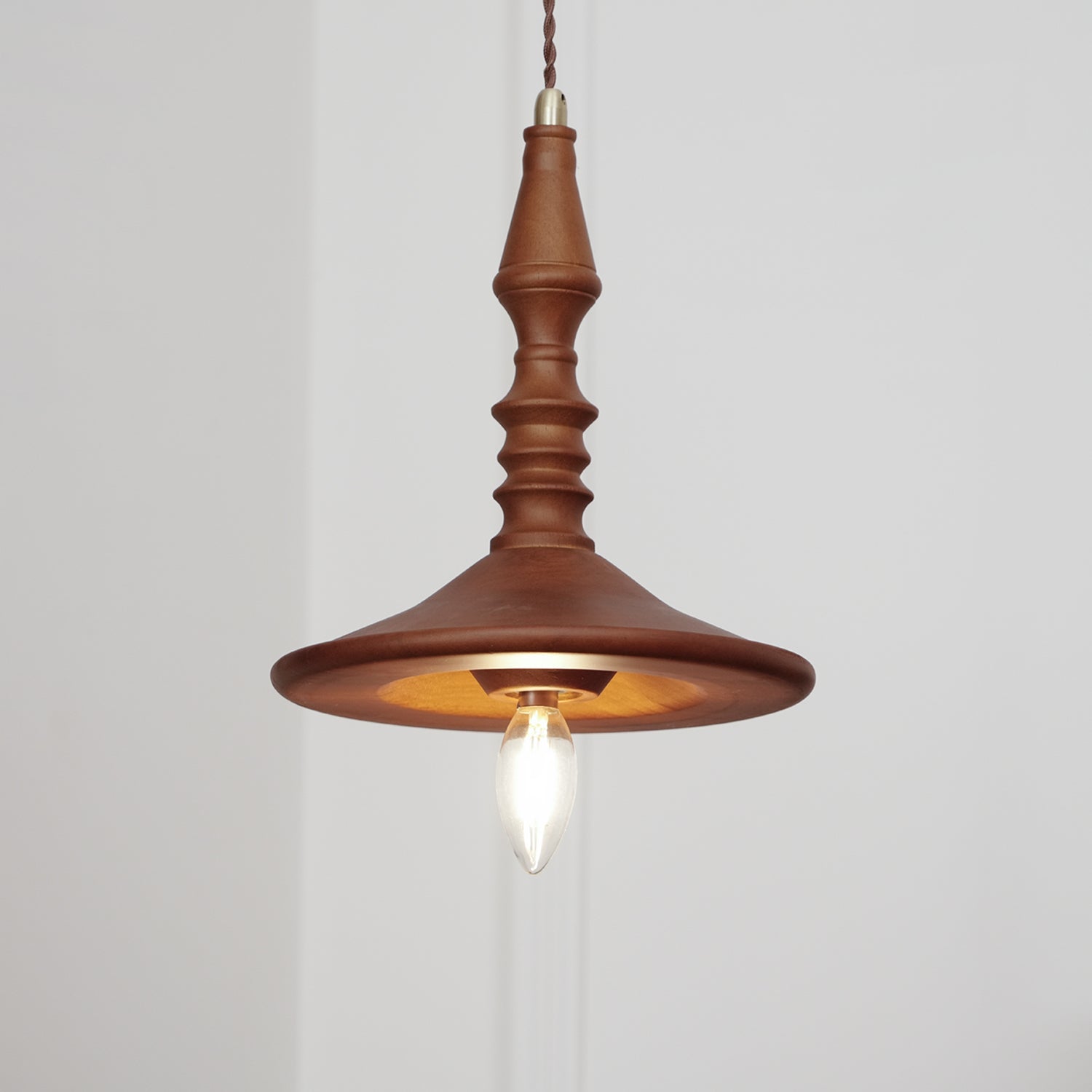 Iraeiel Vintage Minimalist Wooden Pendant Light - Lamp Copper