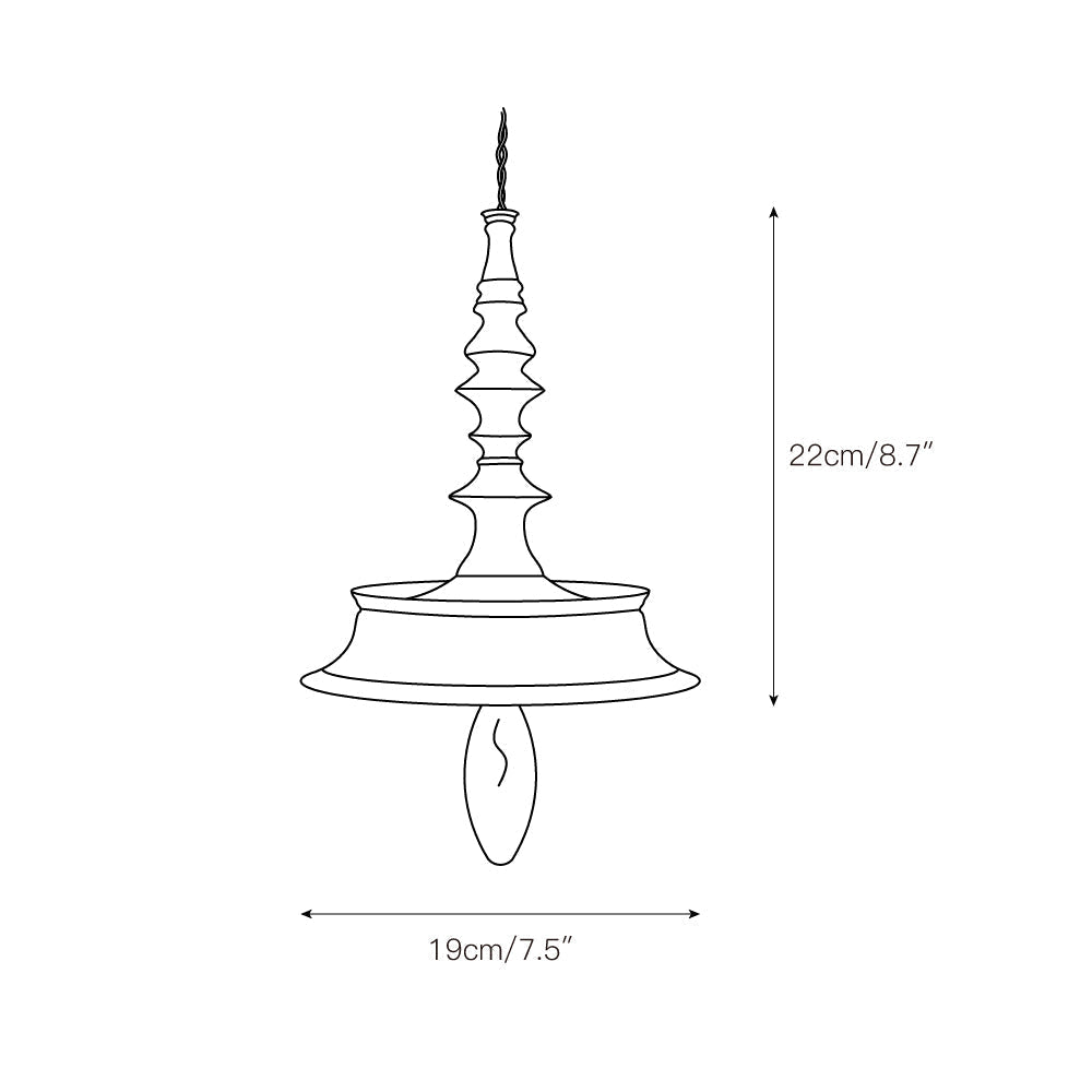 Iraeiel Vintage Minimalist Wooden Pendant Light - Lamp Copper