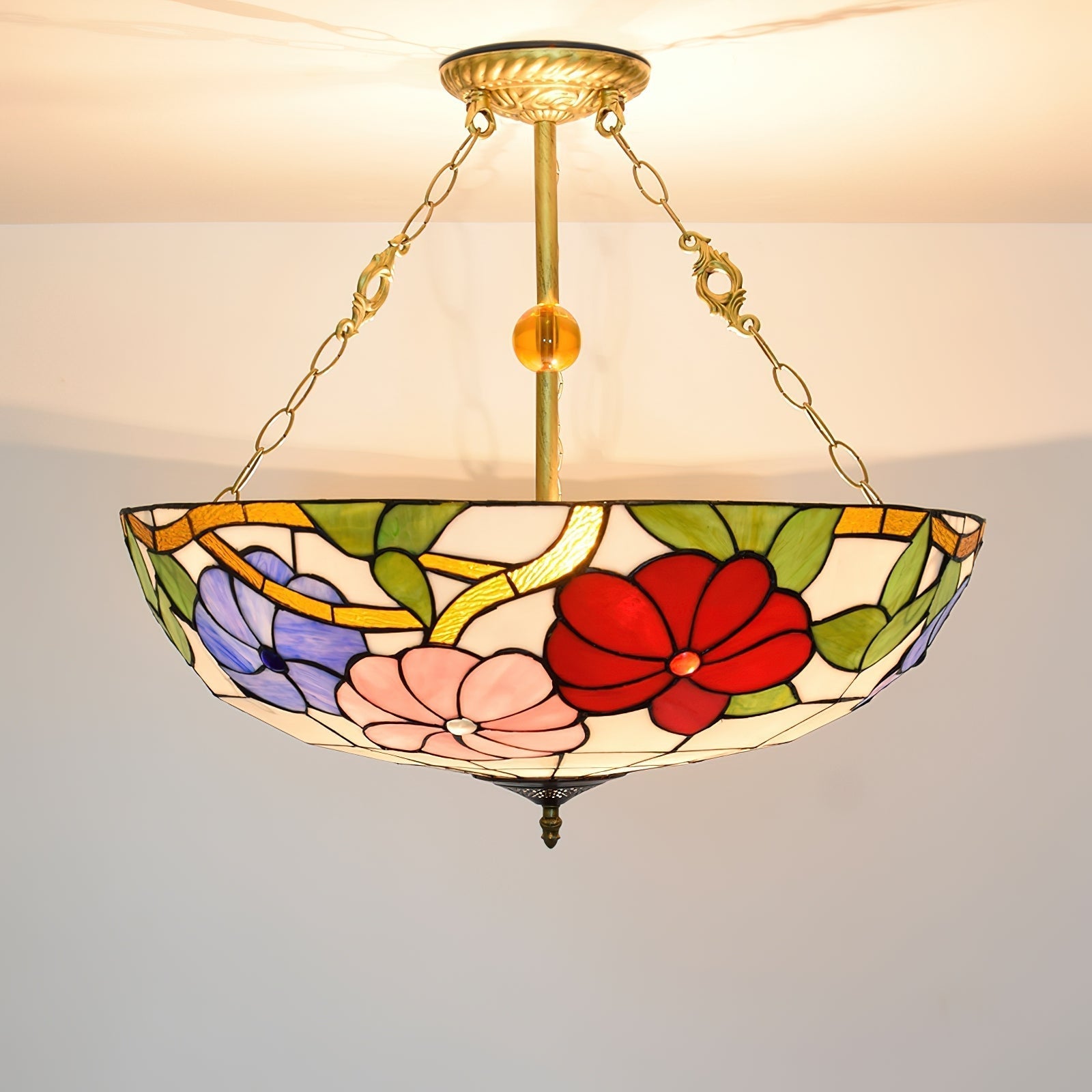 Tiffany Chandelier Bowl-shaped - Letslighting