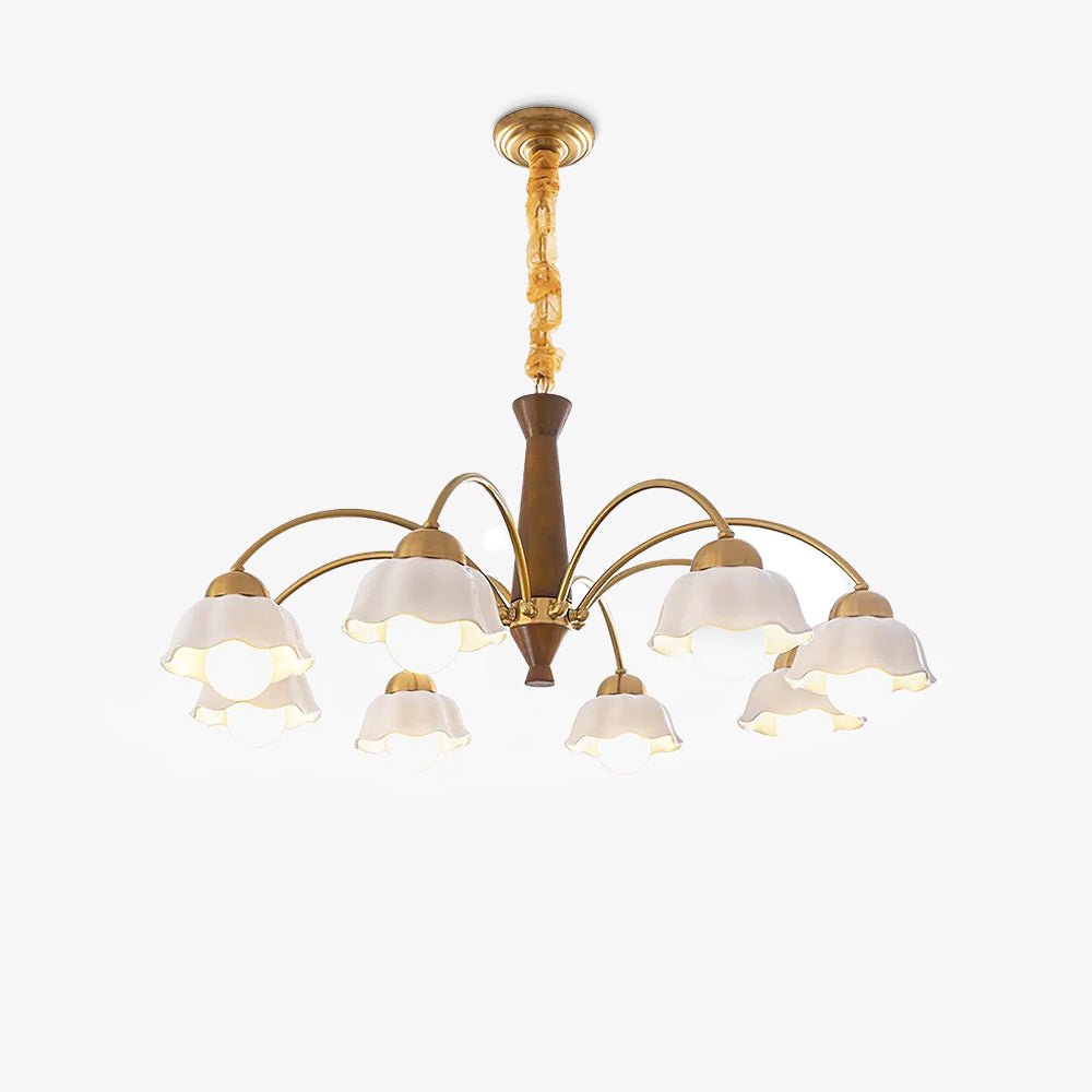 Bellin Lustres Floraux en Bois et Céramique - Neutralighting