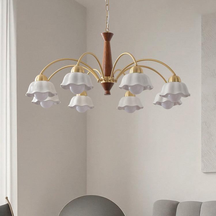 Bellin Lustres Floraux en Bois et Céramique - Neutralighting