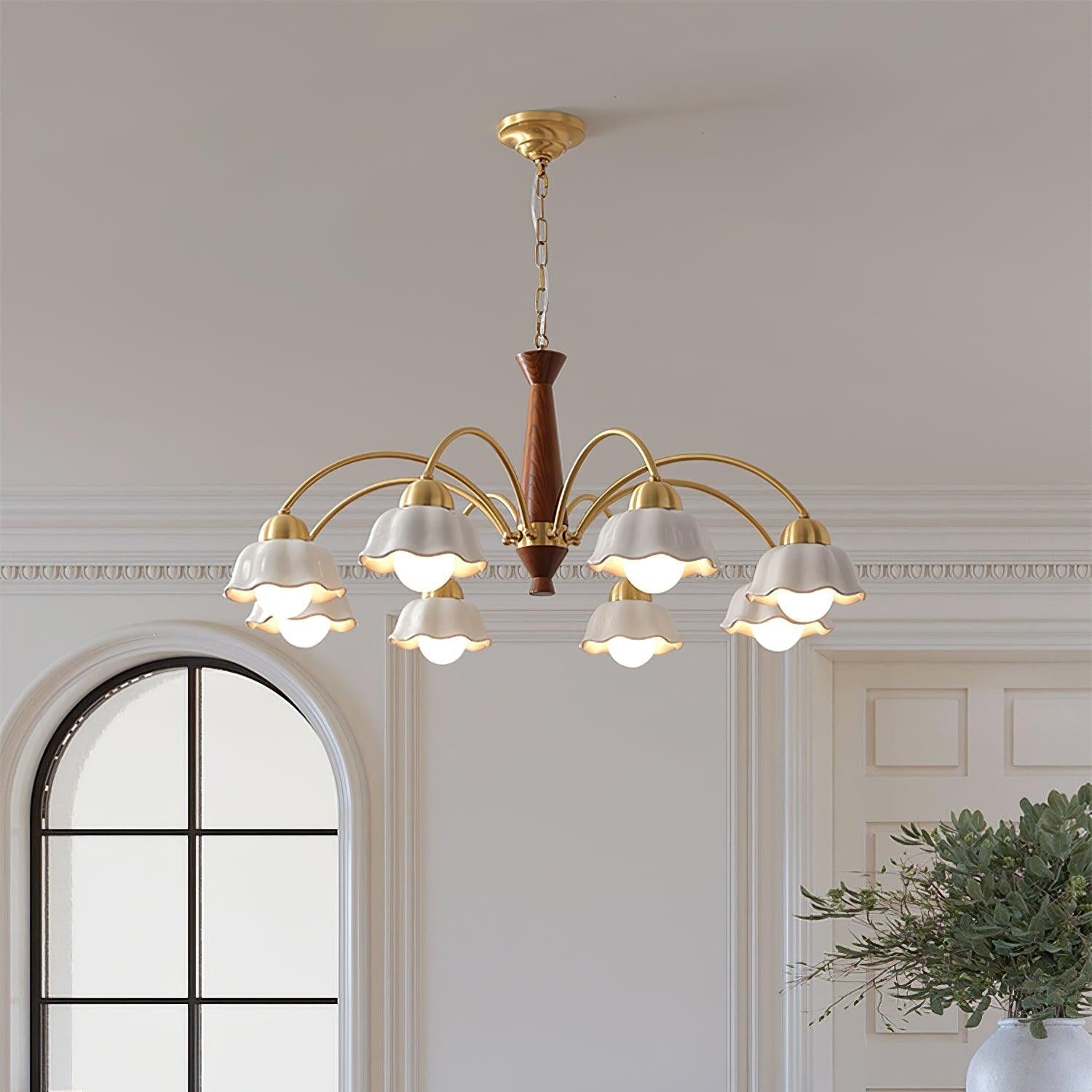 Bellin Lustres Floraux en Bois et Céramique - Neutralighting