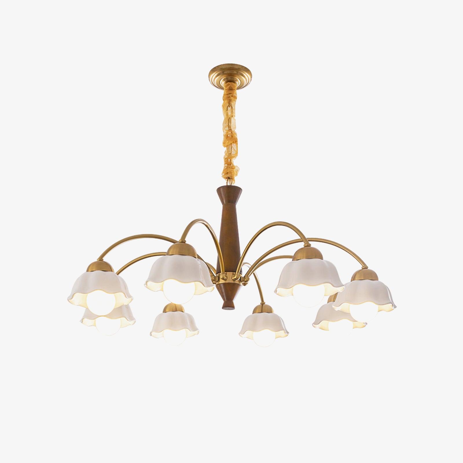 Bellin Lustres Floraux en Bois et Céramique - Neutralighting