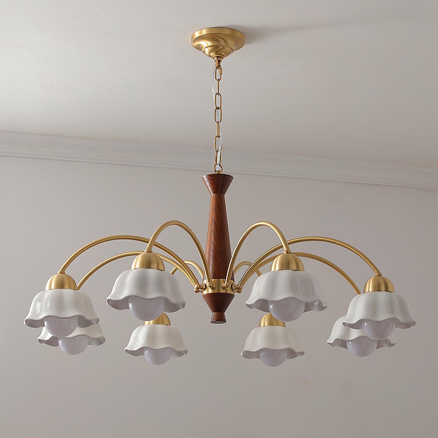 Bellin Lustres Floraux en Bois et Céramique - Neutralighting