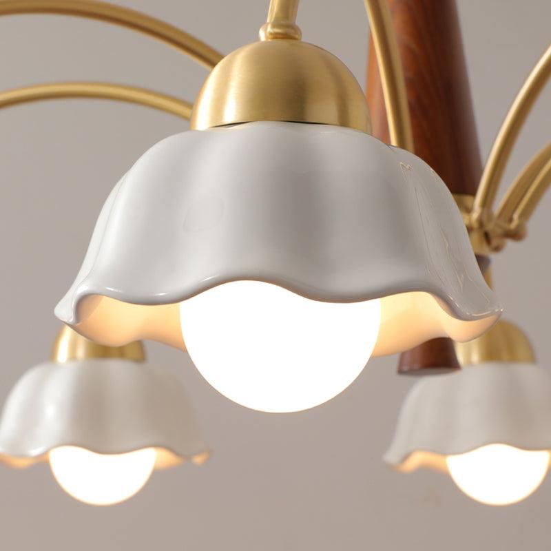 Bellin Lustres Floraux en Bois et Céramique - Neutralighting