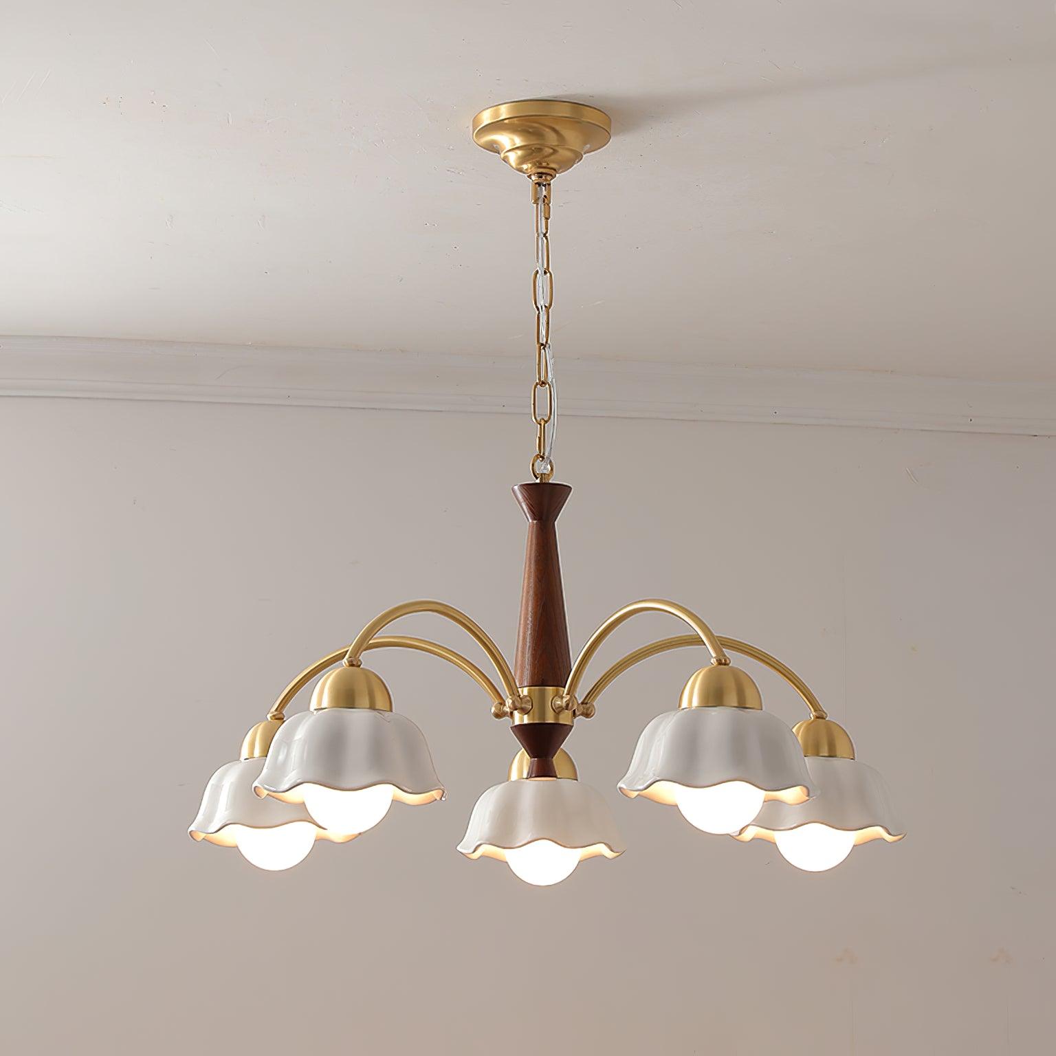 Bellin Lustres Floraux en Bois et Céramique - Neutralighting