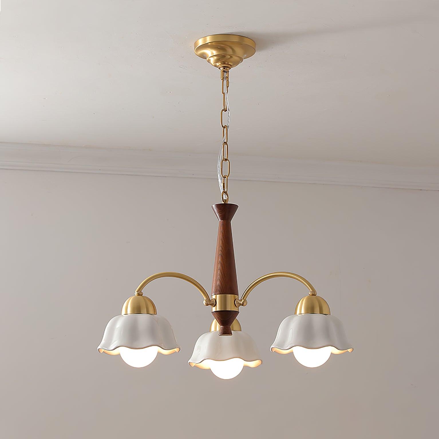 Bellin Lustres Floraux en Bois et Céramique - Neutralighting