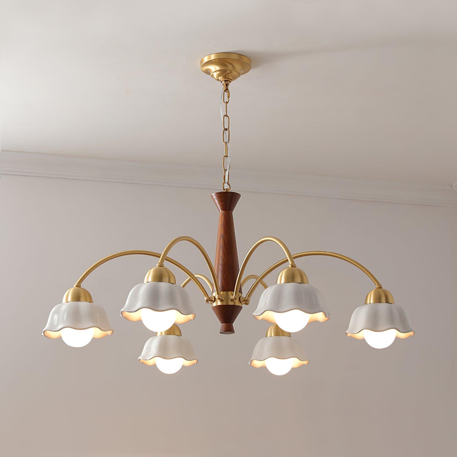 Bellin Lustres Floraux en Bois et Céramique - Neutralighting
