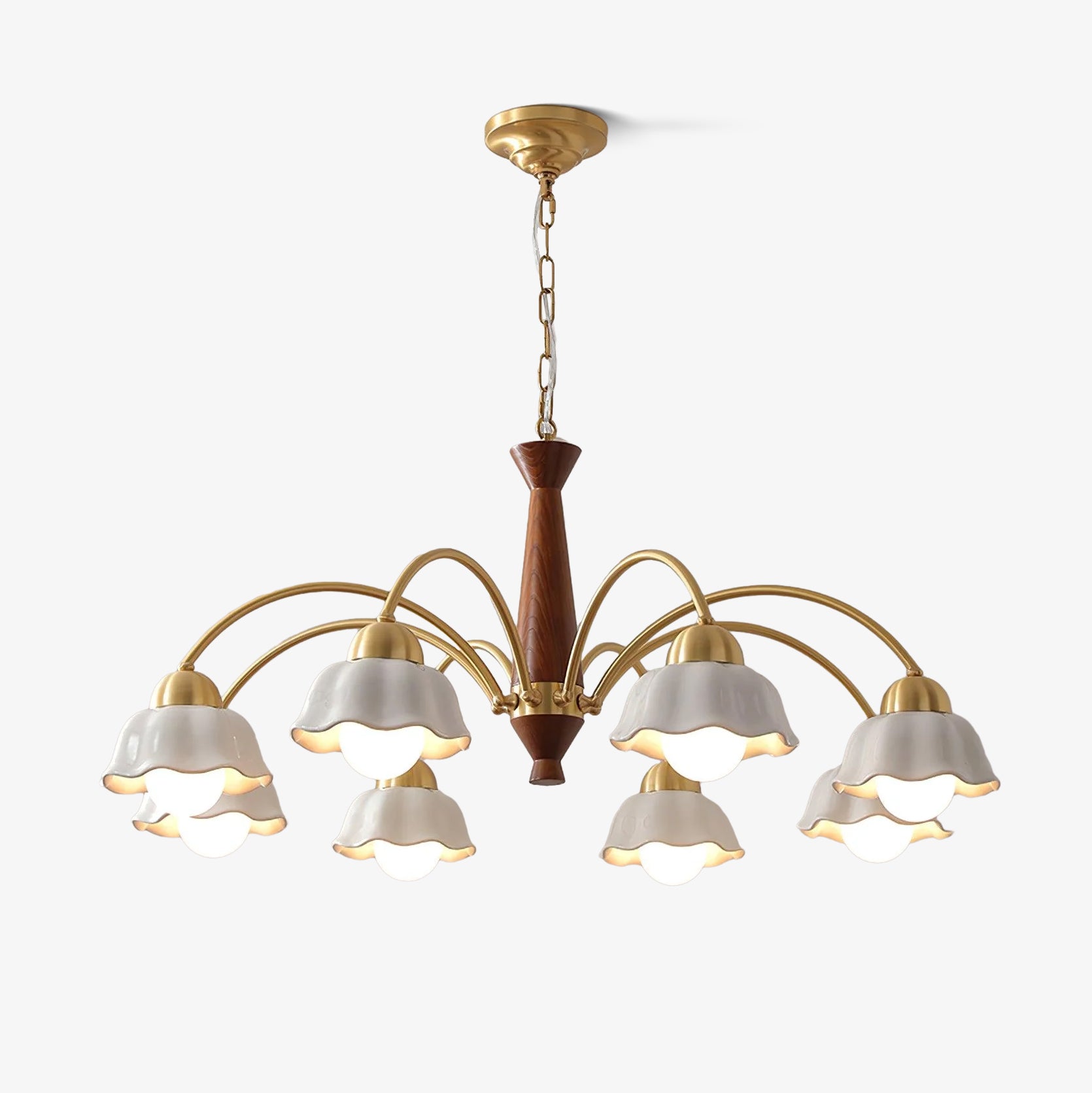 Bellin Lustres Floraux en Bois et Céramique - Neutralighting