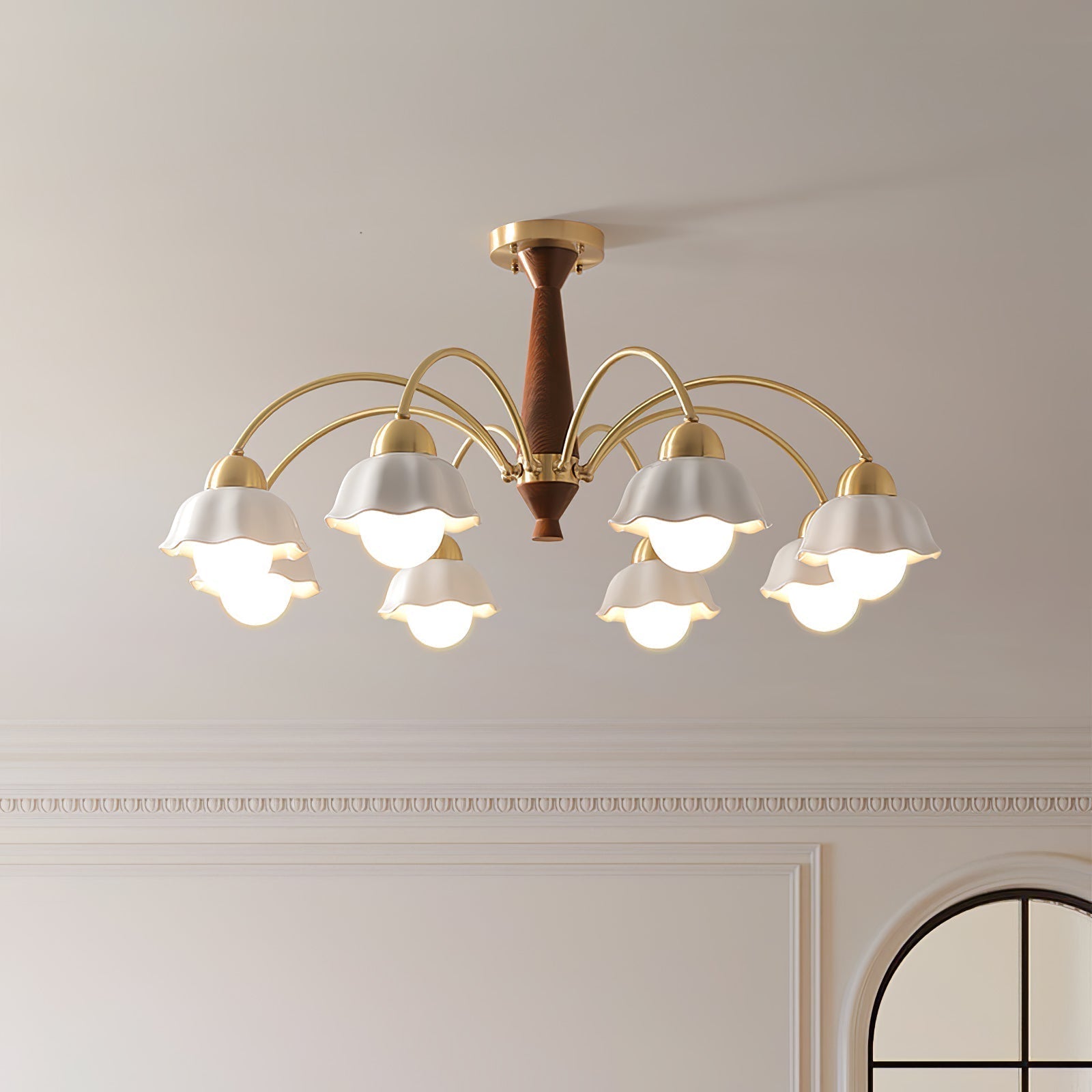 Bellin Lustres Floraux en Bois et Céramique - Neutralighting