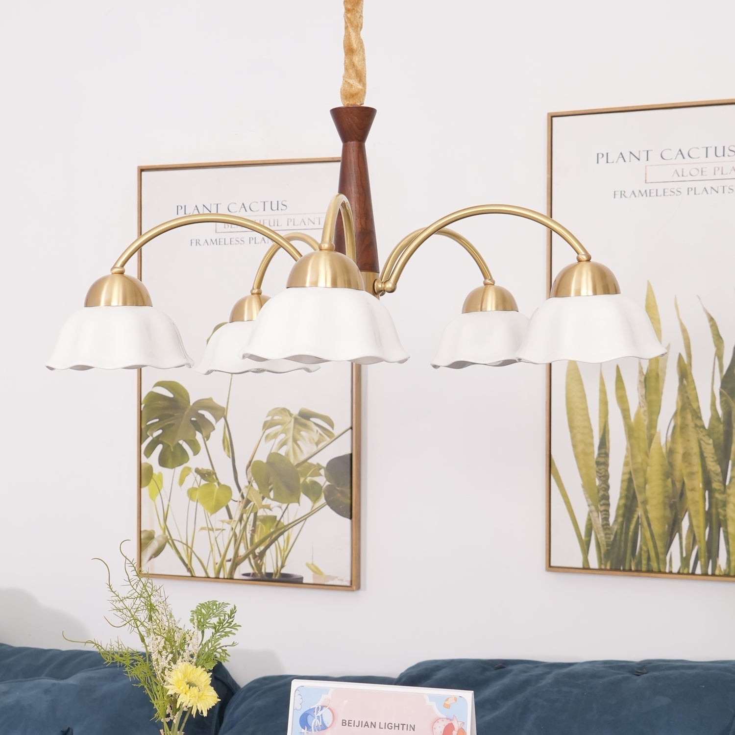 Bellin Lustres Floraux en Bois et Céramique - Neutralighting