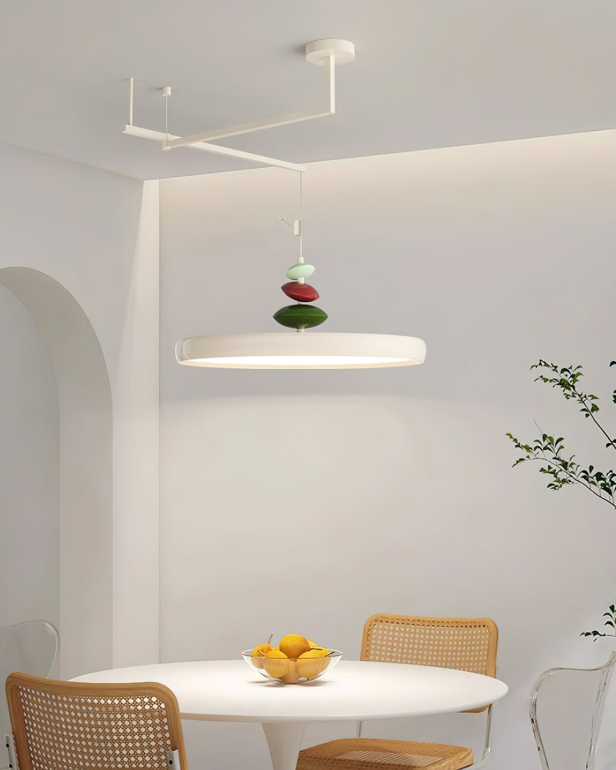 Swing Arm Stone Pendant Light - Blowlighting