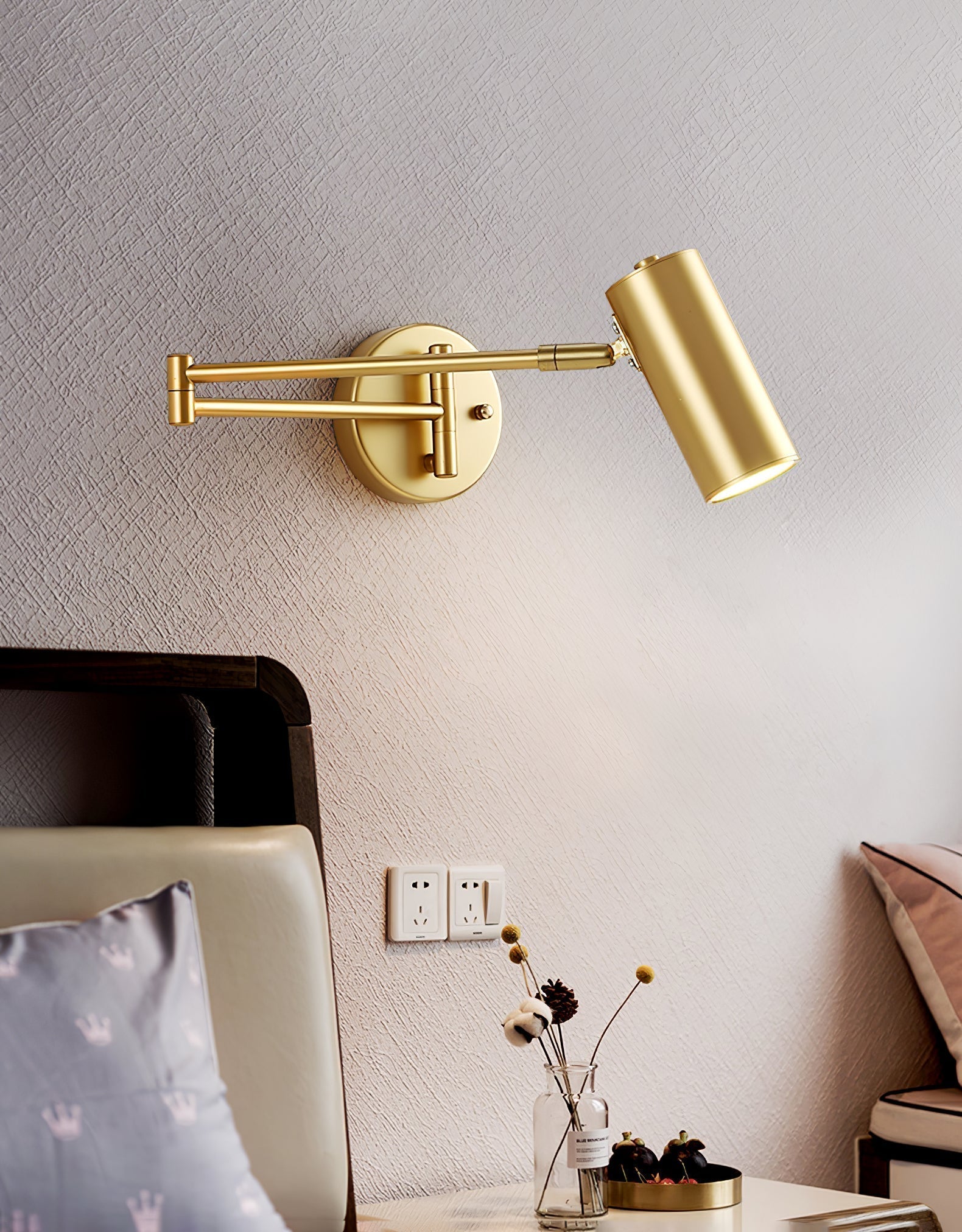 Lustra Applique Murale Laiton Bras Pivotant Réglable - Neutralighting