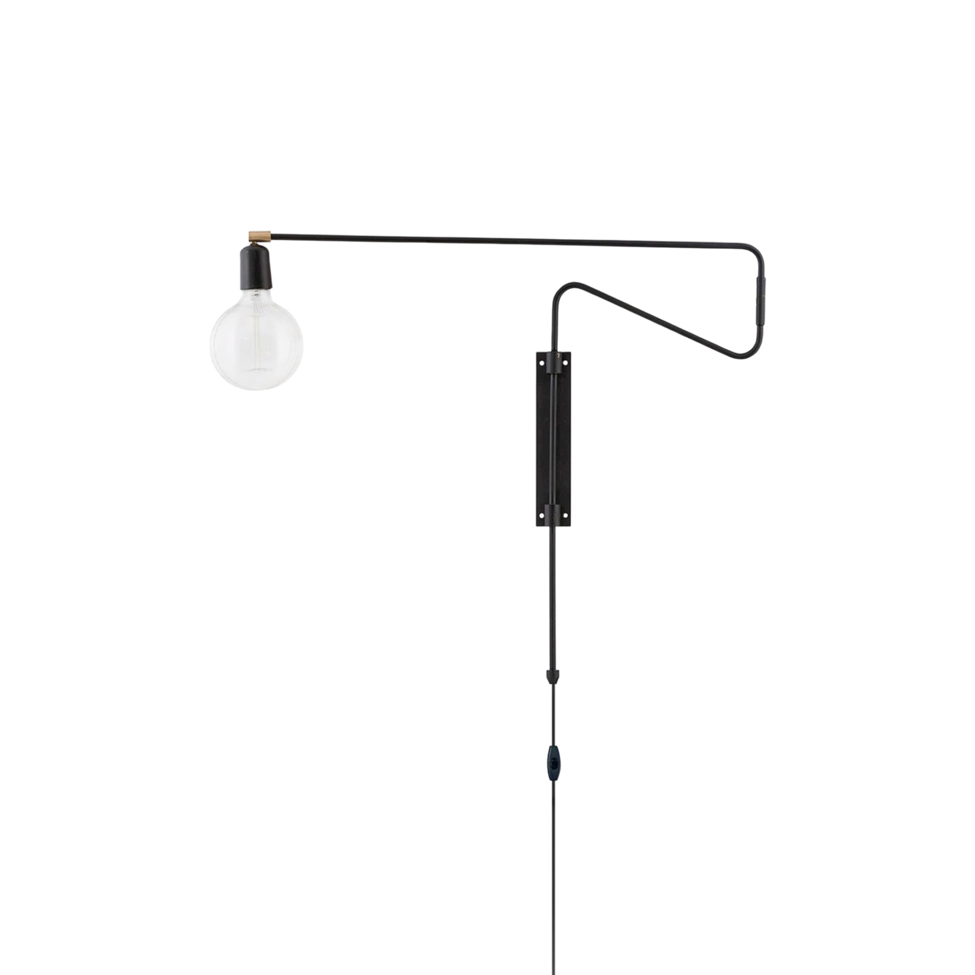 Ersora Modern Minimalist Swing Plug-in Metal Wall Lamp - Lamp Copper