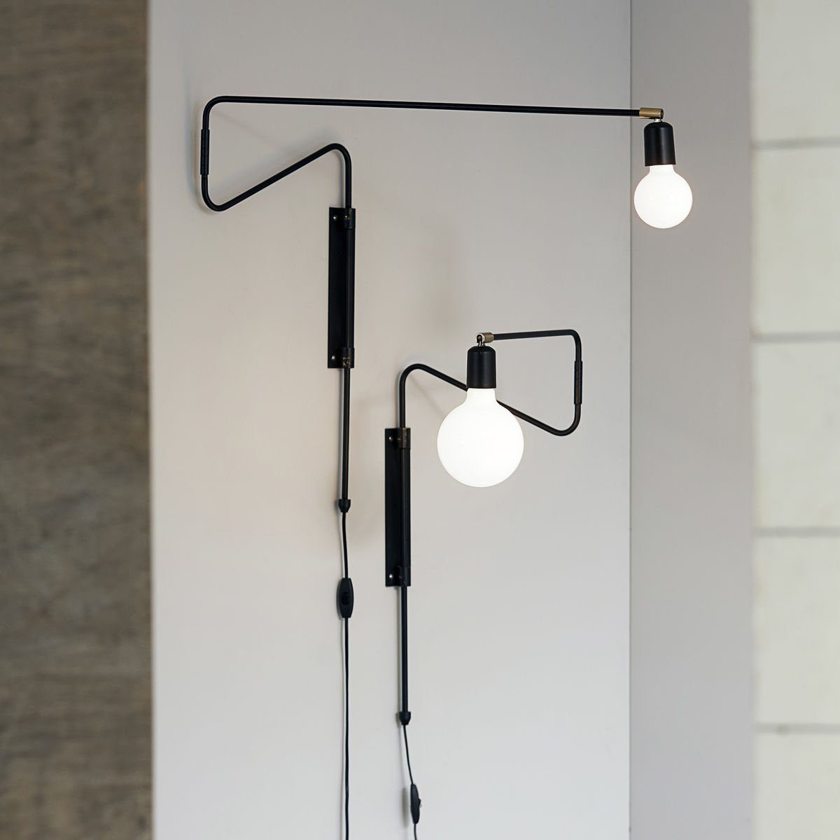 Ersora Modern Minimalist Swing Plug-in Metal Wall Lamp - Lamp Copper