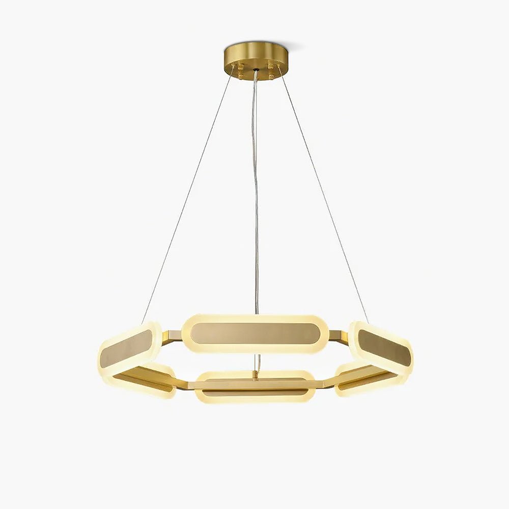 Lustra Chandelier Anneau Géométrique en Laiton - Neutralighting